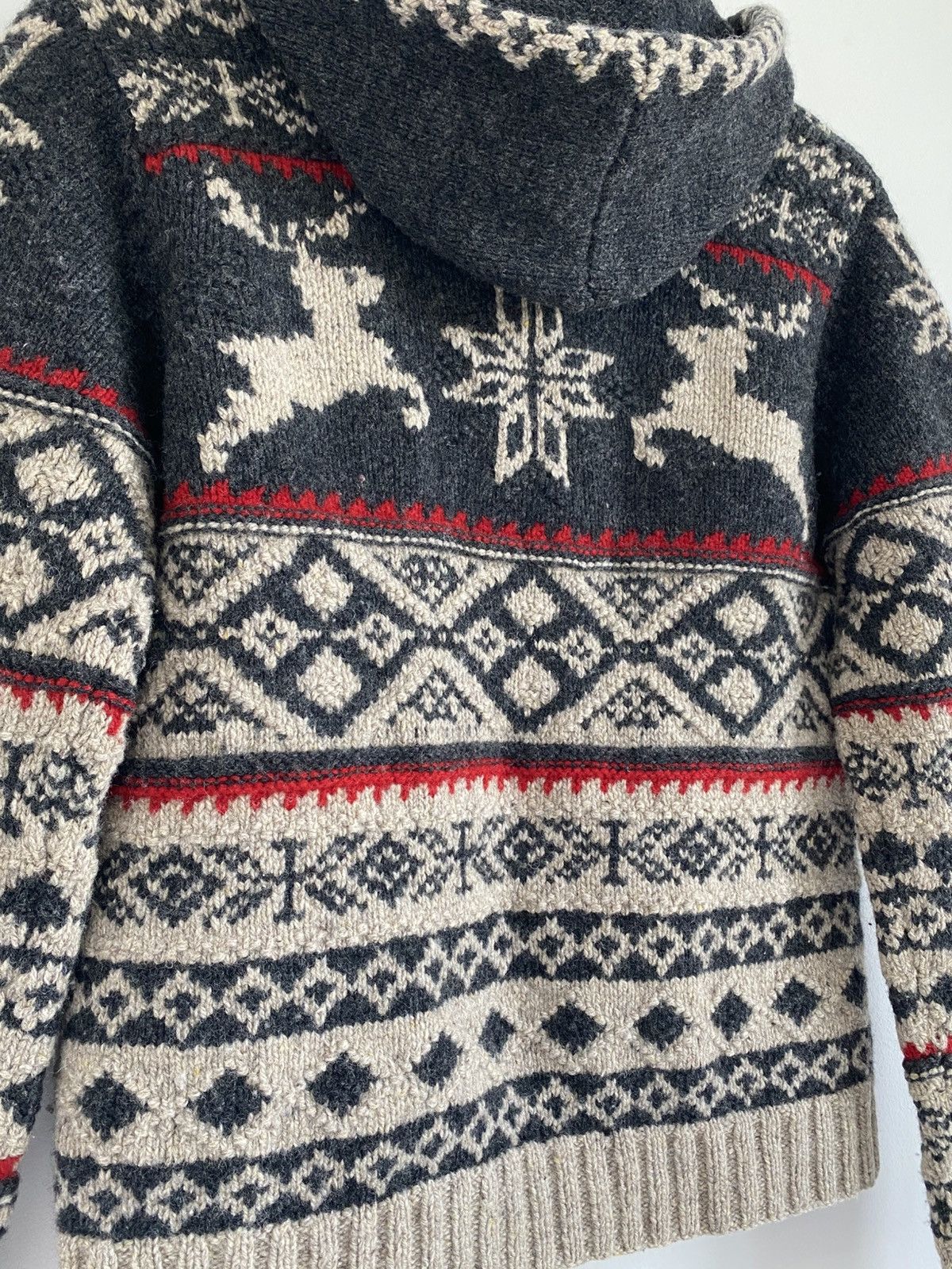 Polo Ralph Lauren × Vintage Vintage Ralph Lauren Wool Hand Knit Reindeer Zip Jacket Size US S / EU 44-46 / 1 - 9 Thumbnail
