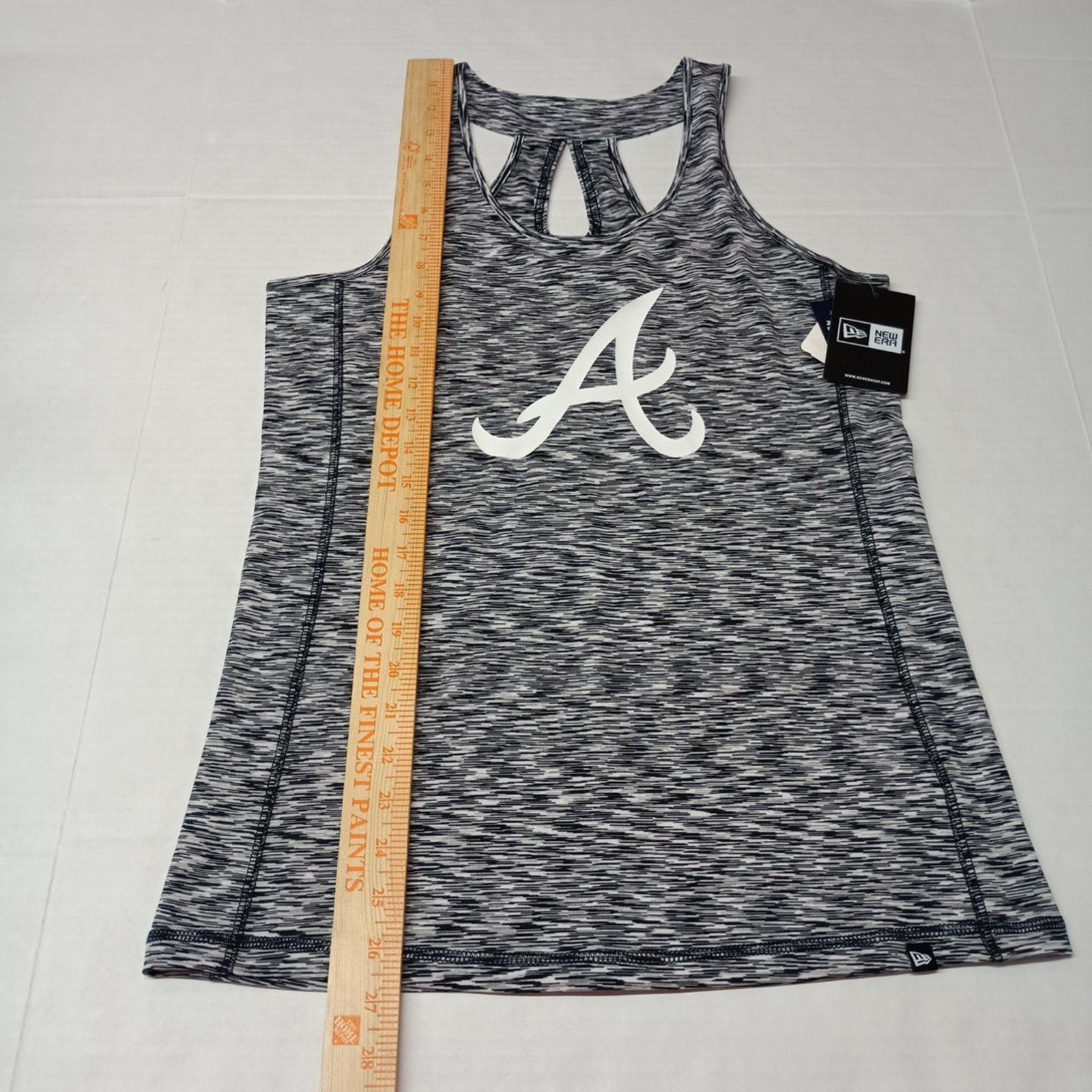 New Era Atlanta Braves MLB Striped Gray Racerback Tank Top Women's S Size S / US 4 / IT 40 - 5 Thumbnail