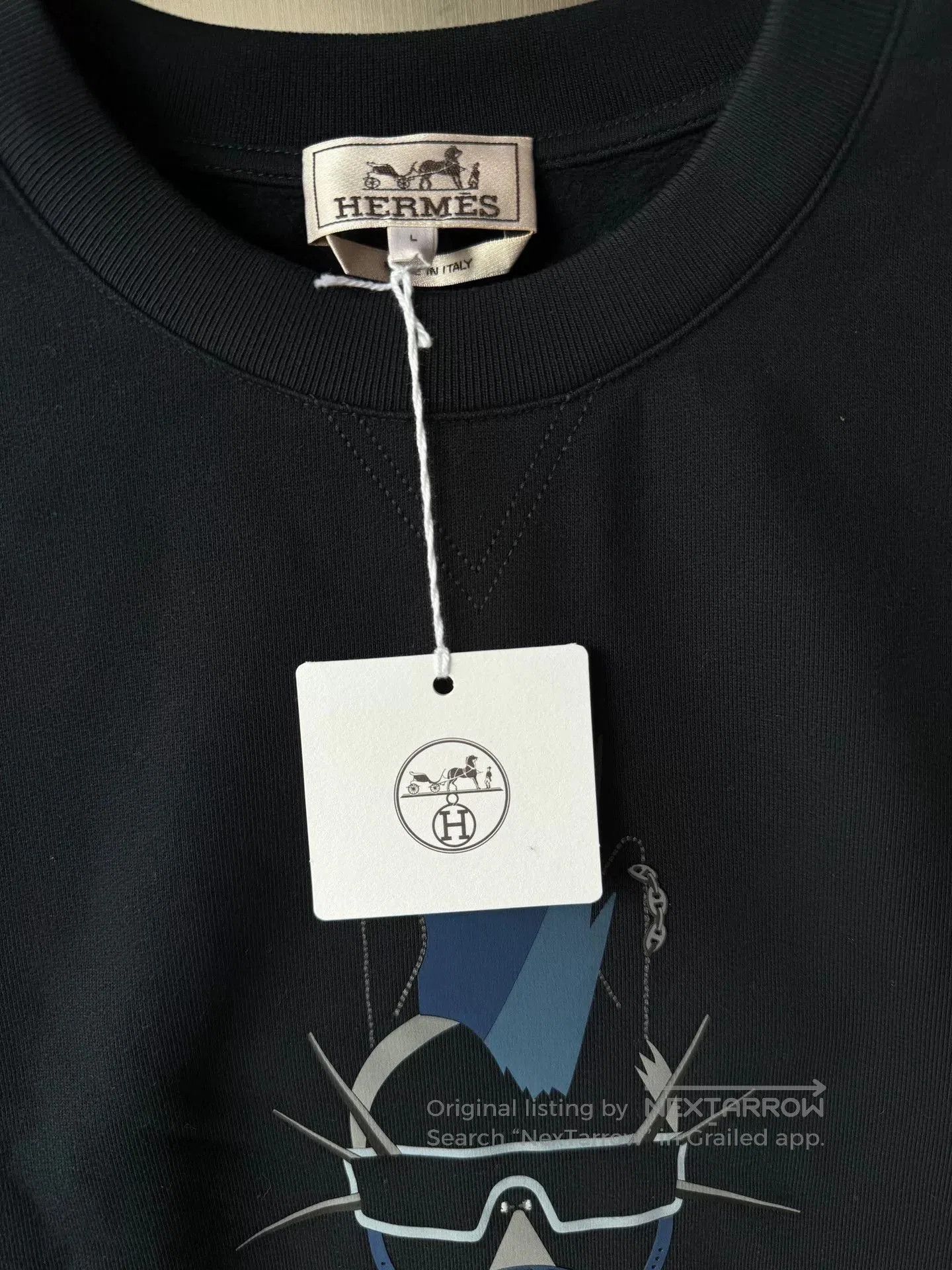 Hermes Hermes Men's Black Fleece Sweatshirt. Size US L / EU 52-54 / 3 - 4 Thumbnail