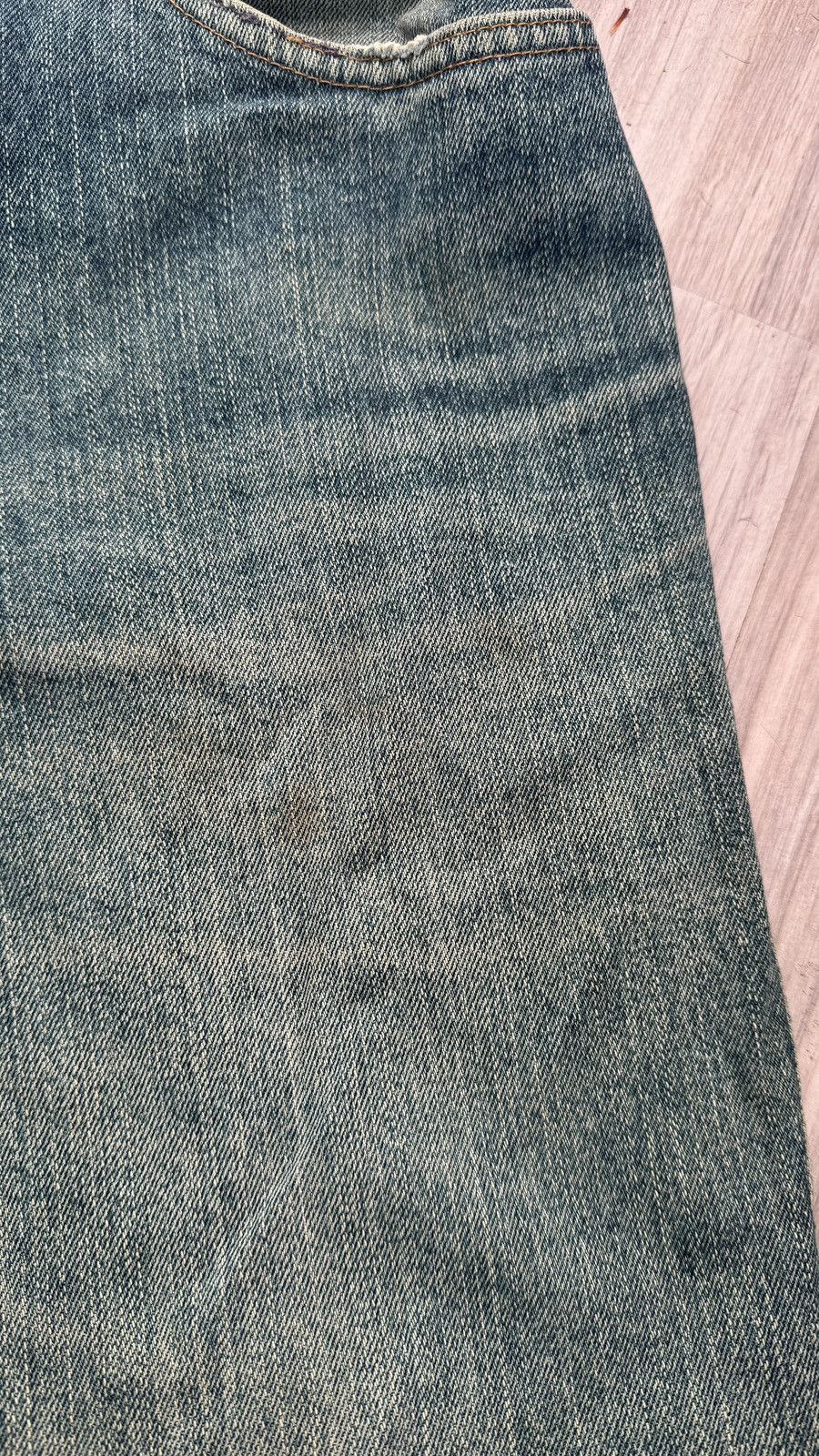 If Six Was Nine Helmut Lang Vibe Faded Mudwash Ripped Denim Vintage Jeans Size US 32 / EU 48 - 5 Thumbnail