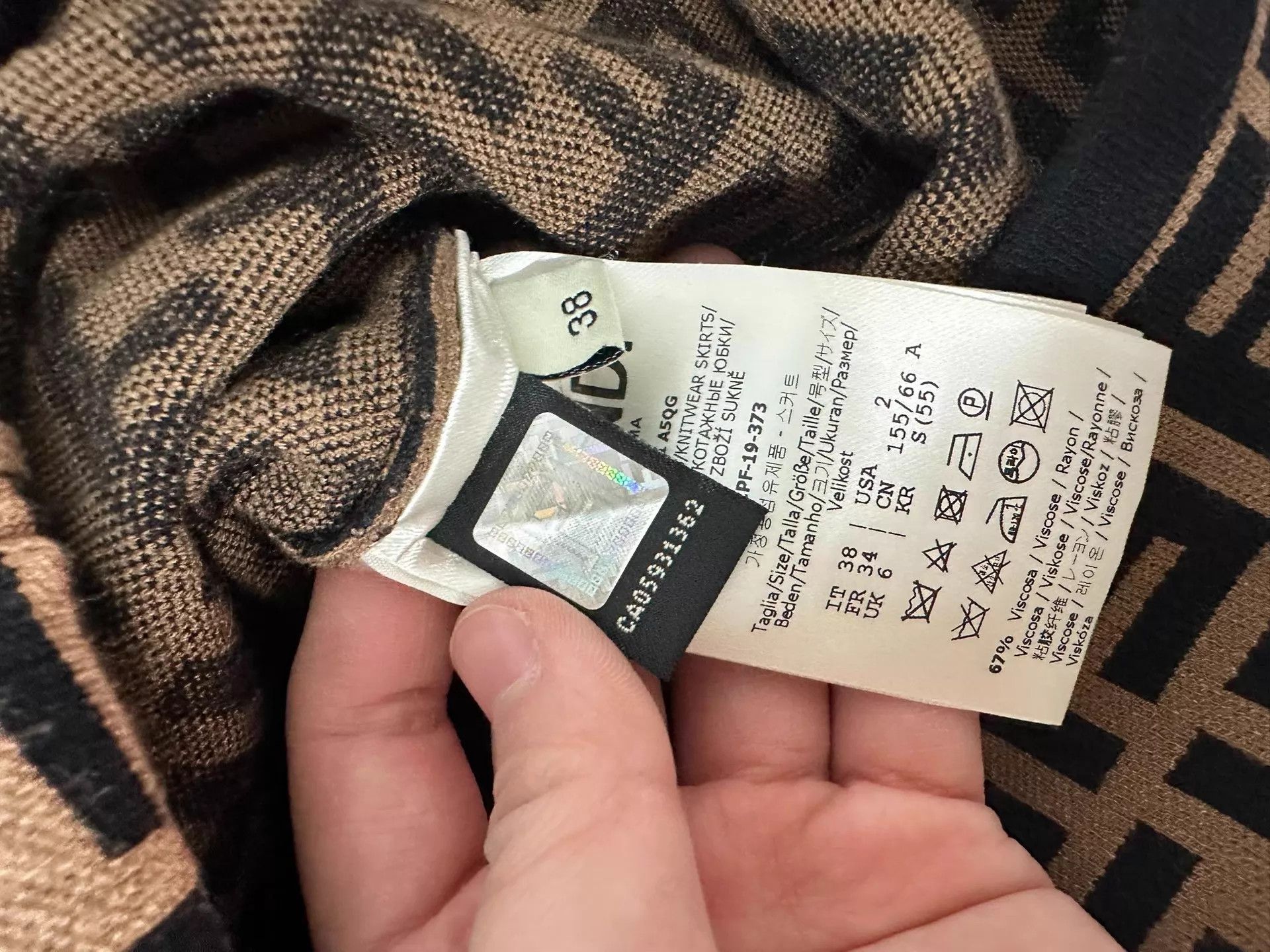 Fendi Fendi All-Over Print Women's Skirt Size 38 Size 26" / US 2 / IT 38 - 6 Thumbnail