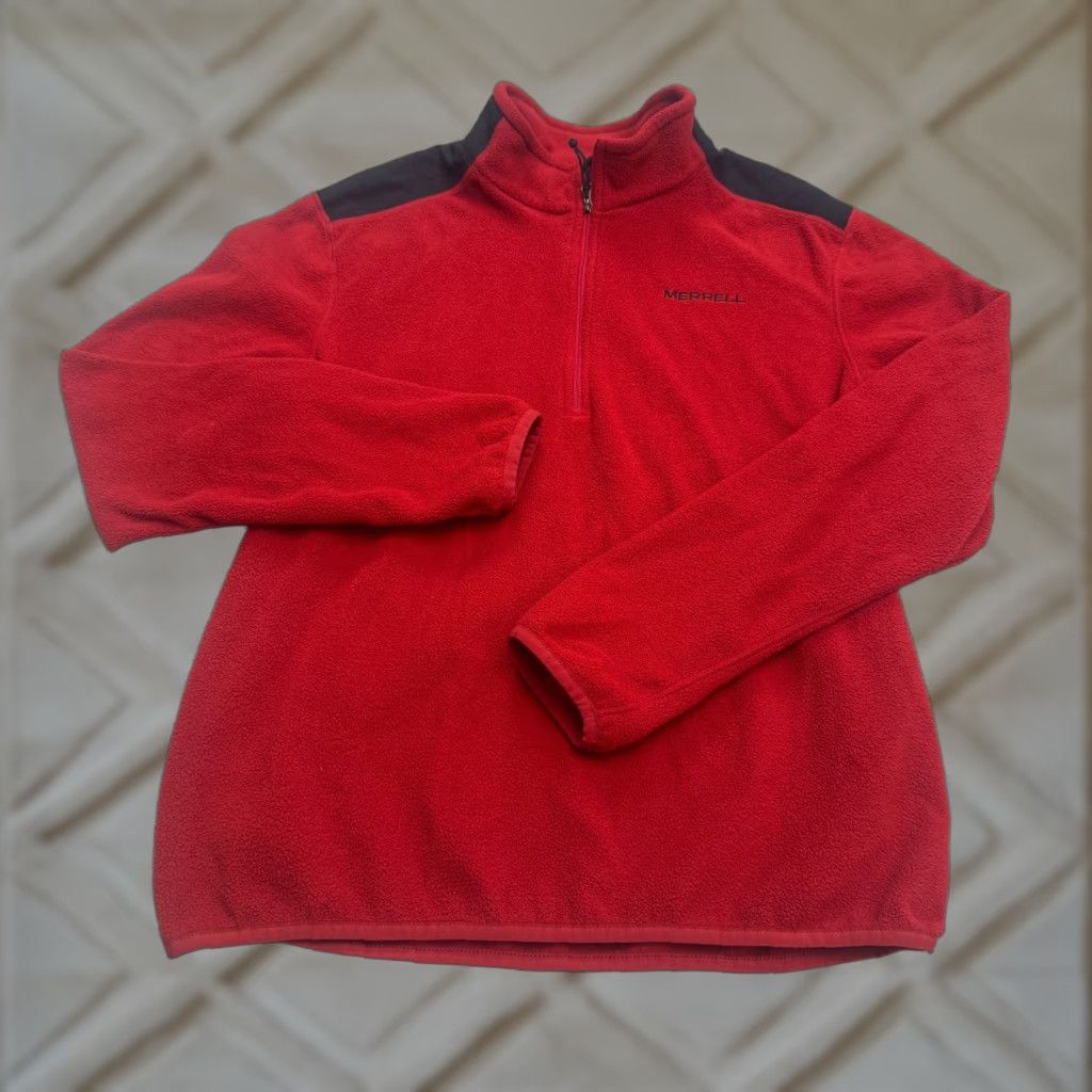 Merrell Merrell Jacket Pullover 1/4 Zip Fleece Mens S Red Outdoor Adventure Trail Casual Outdoor Mens Size US S / EU 44-46 / 1 - 1 Thumbnail