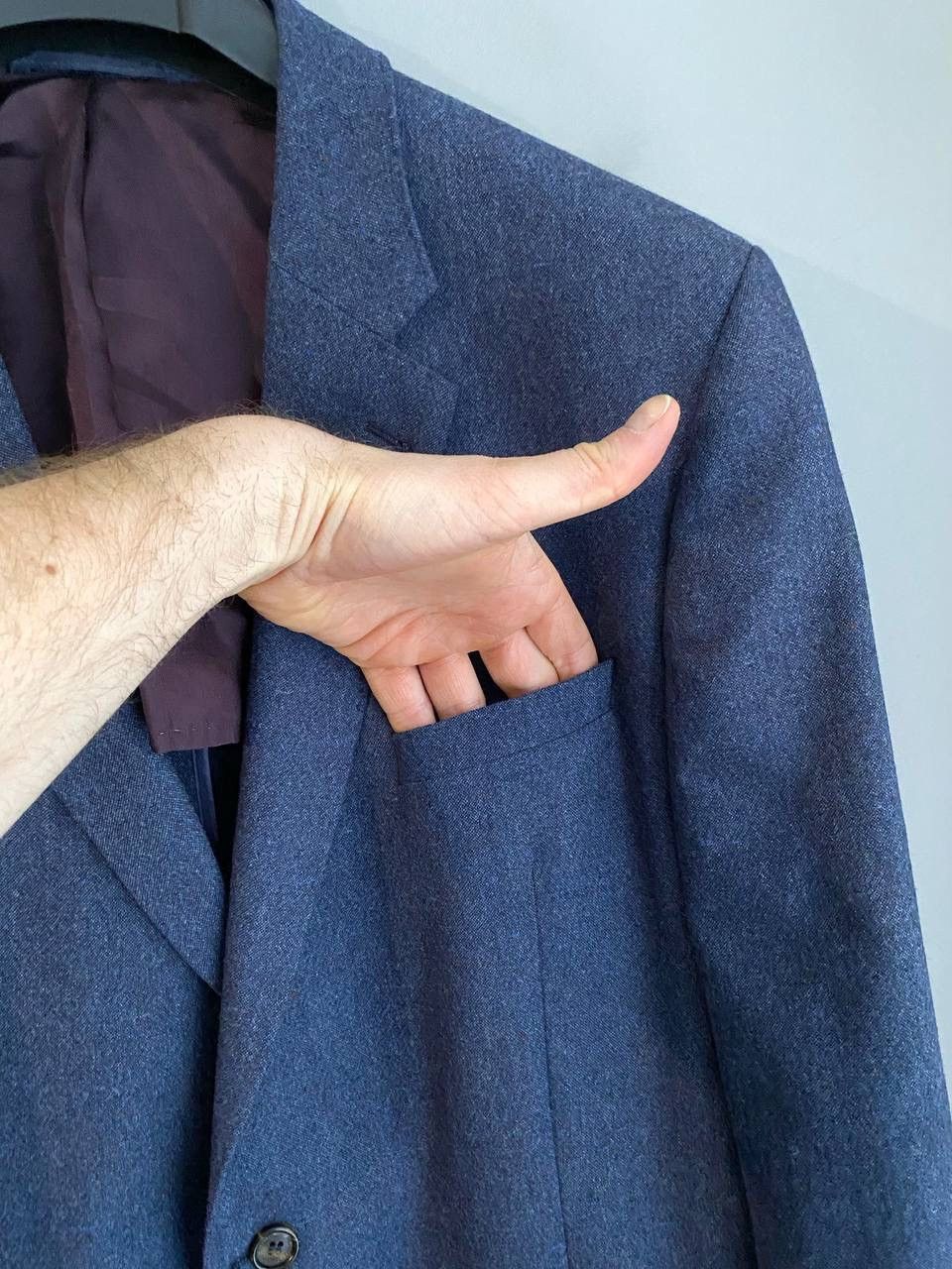 Vitale Barberis Canonico Yves Gerard x Vitale Barberis Wool/Silk Blue Blazer, Size 56 Size 54R - 5 Thumbnail