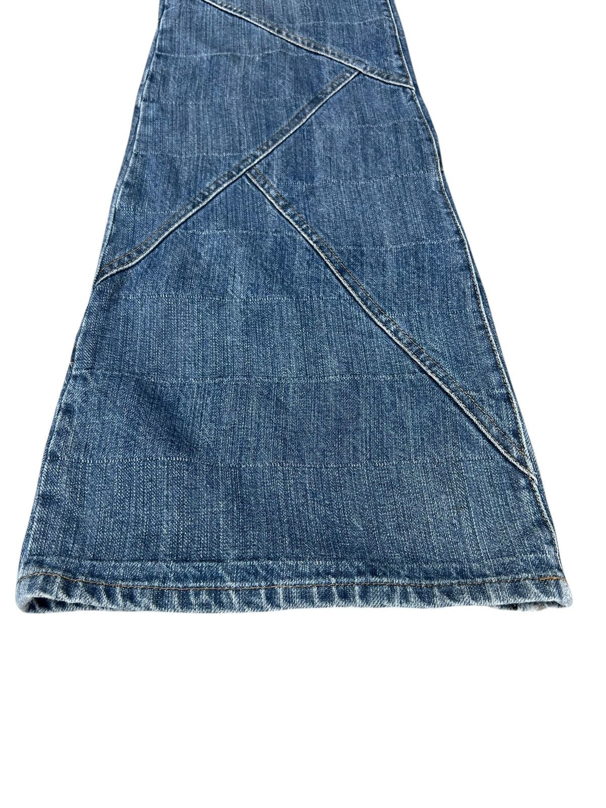 Tornado Mart Archive Tornado Mart Patchwork Denim Super Flare Jeans Size US 31 - 10 Thumbnail