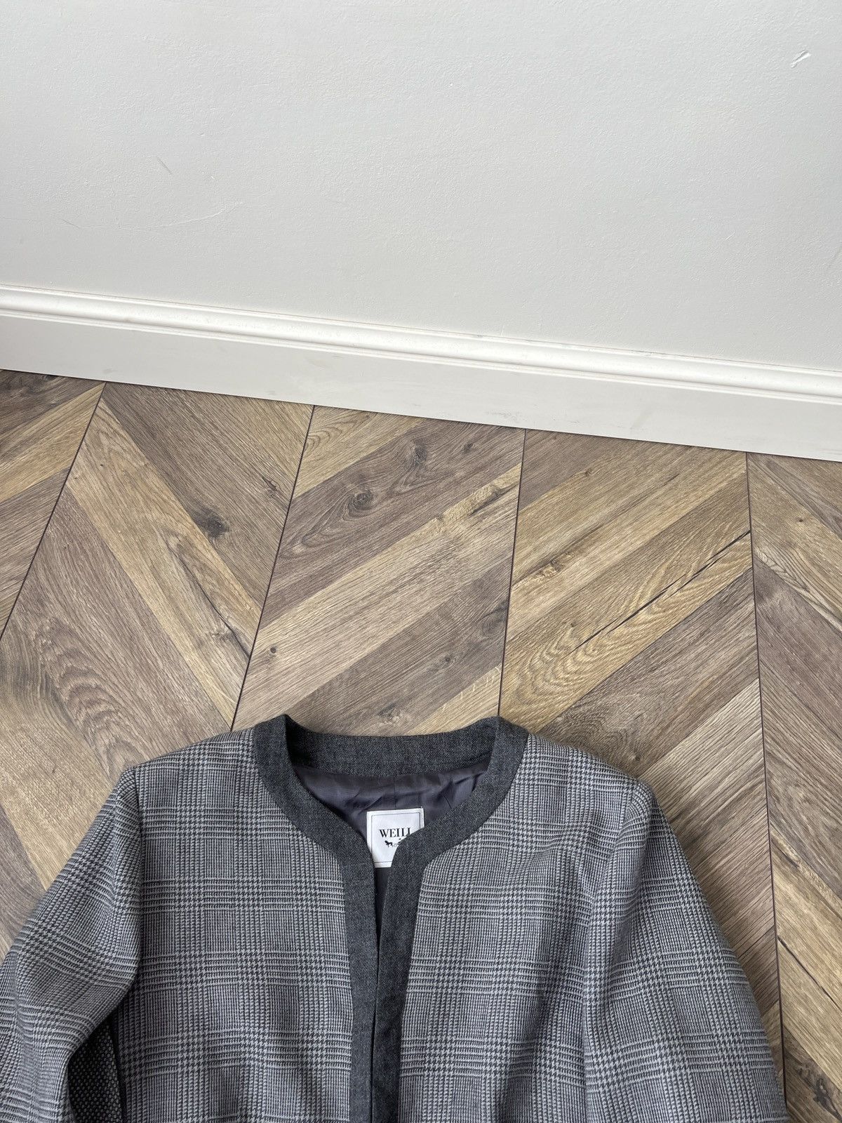 Other Vintage Weill Paris Women’s Checkered Wool Blend Jacket Size M / US 6-8 / IT 42-44 - 4 Thumbnail