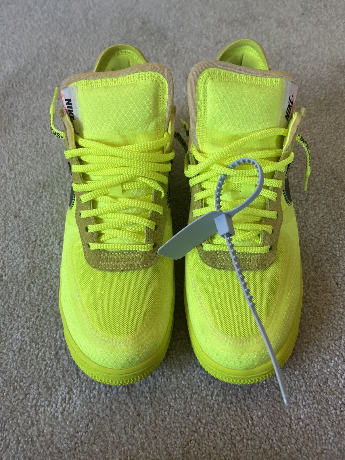 Nike × Off-White The 10: Nike Air Force 1 Low Off White Volt Size US 9.5 / EU 42-43 - 3 Thumbnail