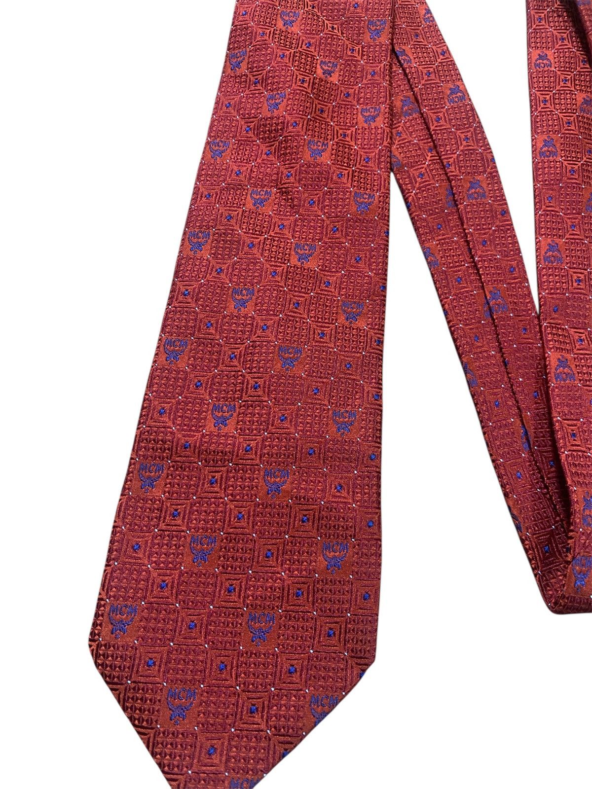Designer × MCM × Other MCM Classic Silk Tie red Printed Geometric Red Links Size ONE SIZE - 5 Thumbnail