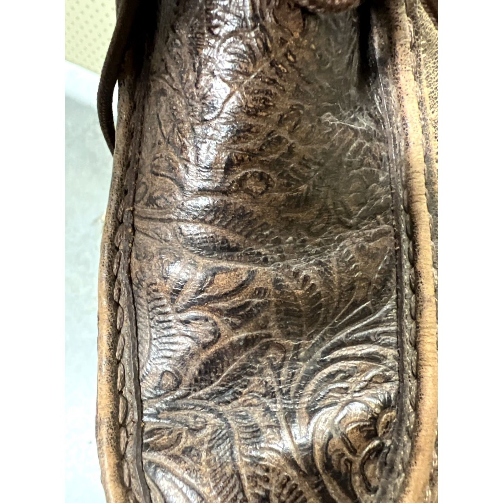 Twisted X Twisted X Womens 8.5M Tooled Leather Driving Moc Boots Model WDM0079 Size US 9 / IT 39 - 6 Thumbnail