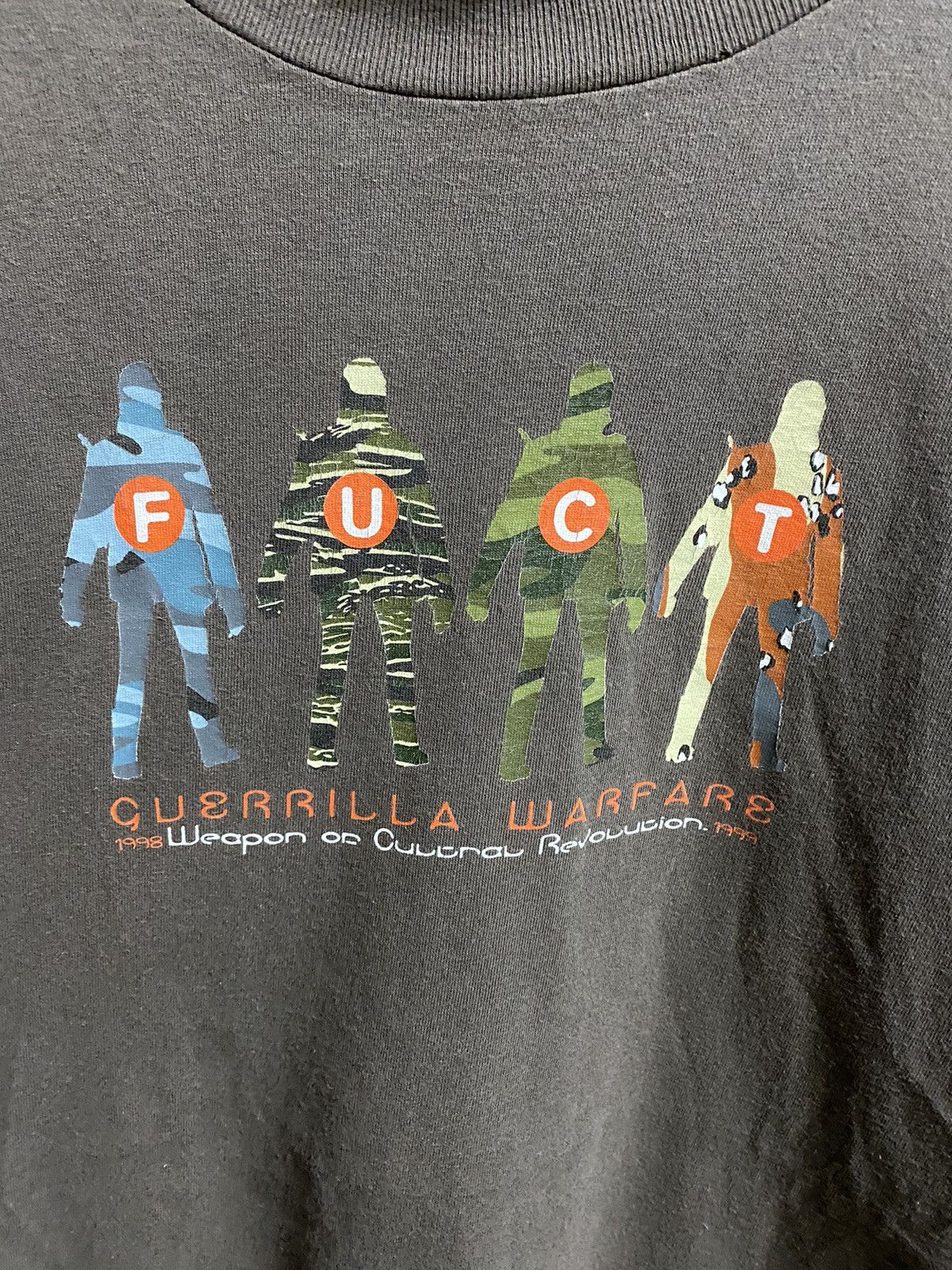 image of Fuck The Population Vintage Fuct Guerilla Warfare in Brown, Men's (Size Medium)