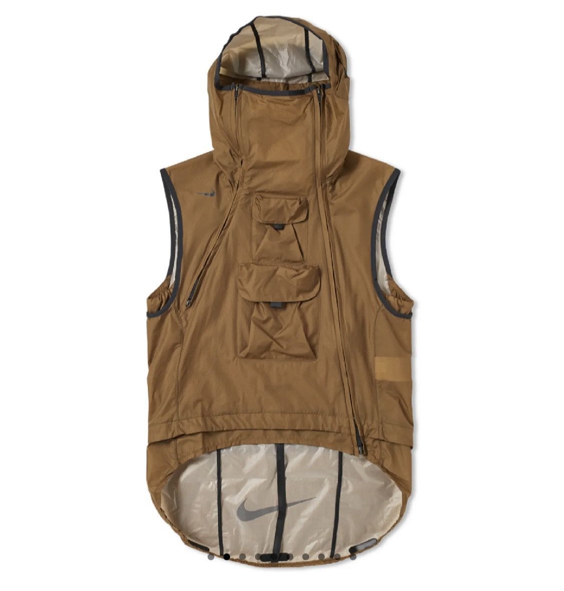 image of Nikelab Aae 1.0 Vest XL Aa0280-252 Hazel Rush Black in Hazel Beige, Men's