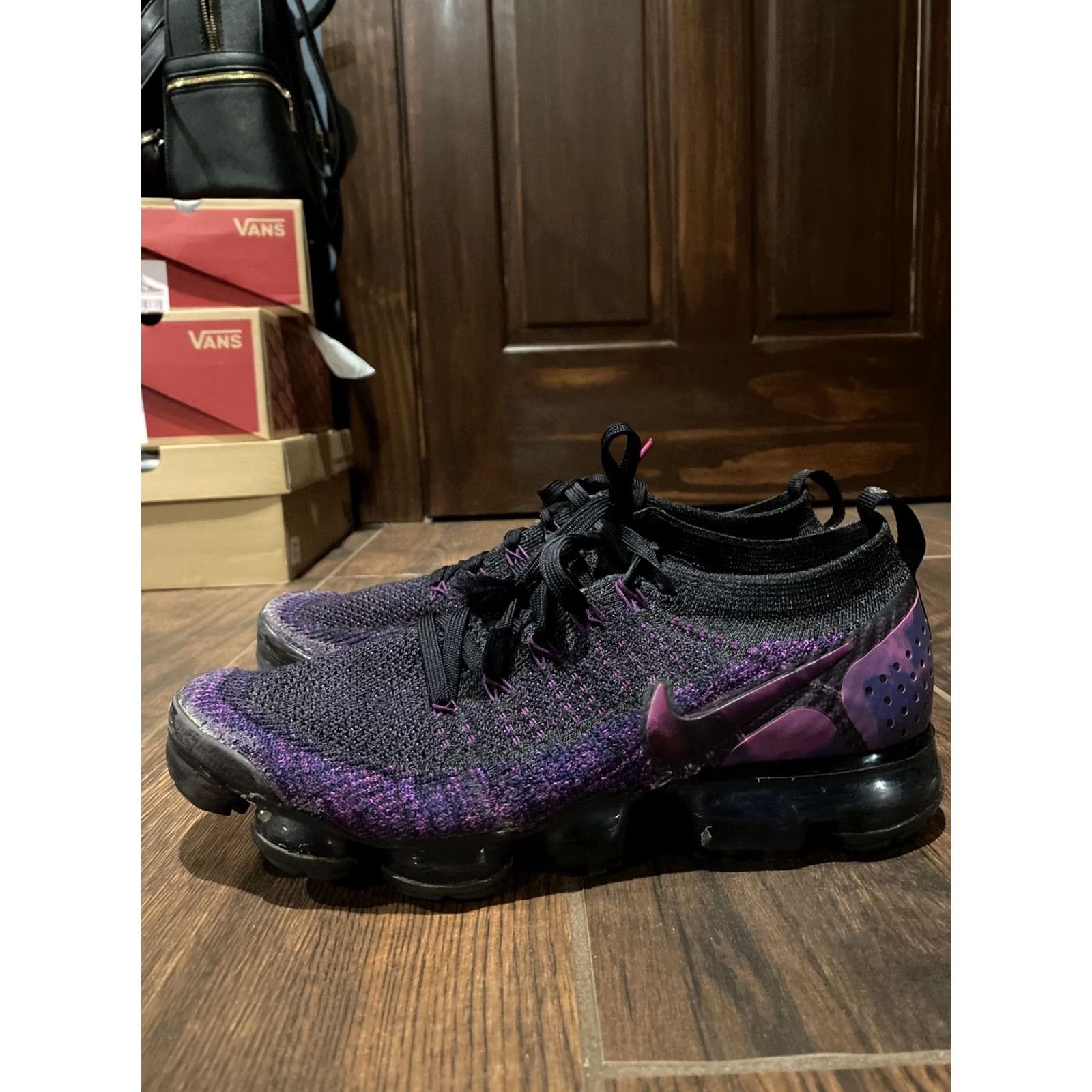 Nike Nike Mens VaporMax Vapormax 2 Midnight Purple Size 9 942842-013 2018 Vapormax Sneaker Mens Purple Shoes Good Used Condition Size US 9 / EU 42 - 5 Thumbnail