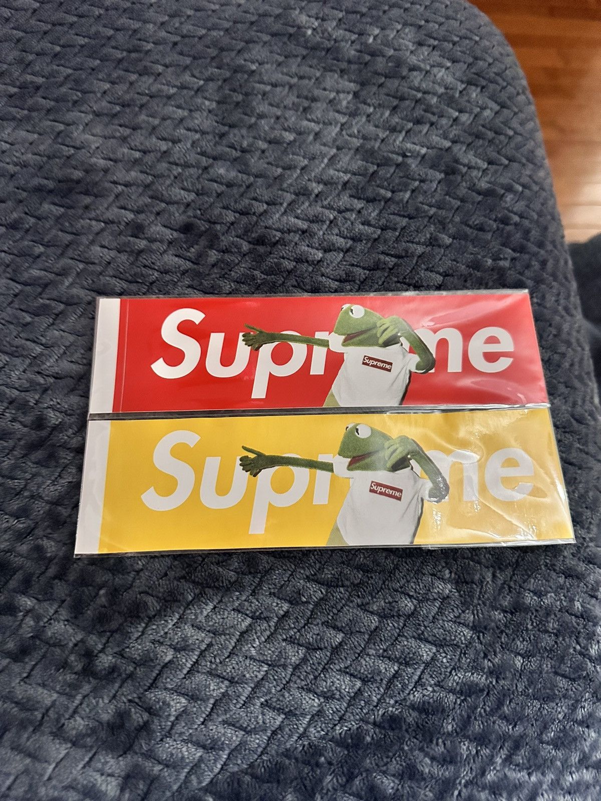 image of Supreme Kermit Box Logo Sticker Lot Of 2 in Red, Men's