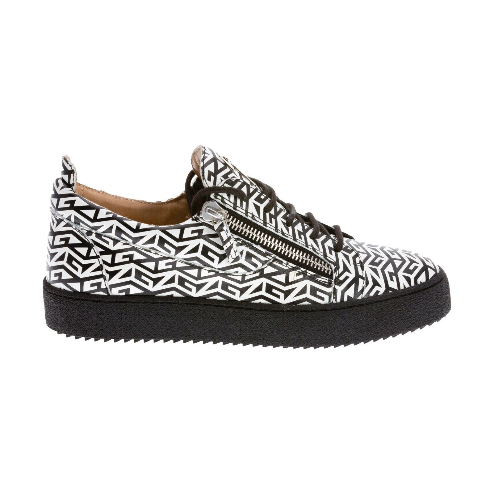 Giuseppe Zanotti Giuseppe Zanotti London Double-Zip Leather Sneakers Size US 11 / EU 44 - 1 Thumbnail