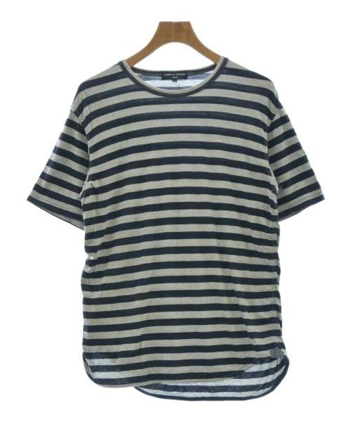 Comme des Garcons Homme T-Shirts Stripe Short Sleeve Round Neck Gray x Navy Size US L / EU 52-54 / 3 - 1 Thumbnail