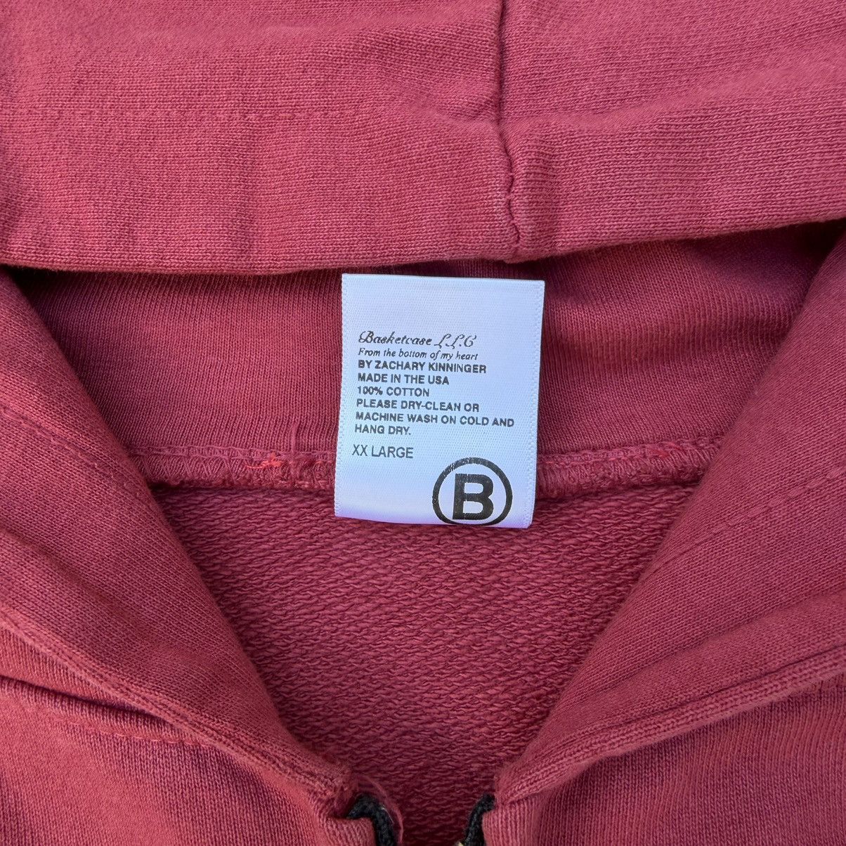 basketcase gallery Basketcase Gallery INDUSTRIES, zip-up hoodie brick Size US XXL / EU 58 / 5 - 6 Thumbnail