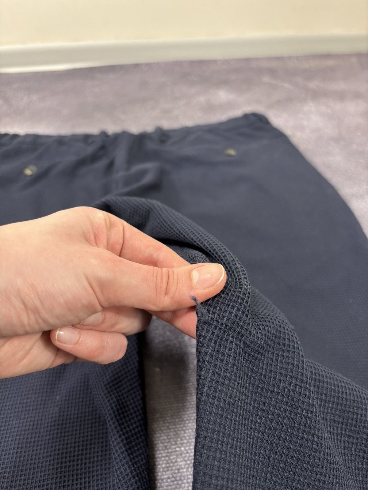 Emporio Armani Emporio Armani Men’s Textured Navy Blue Elastic Waist Pants Size US 36 / EU 52 - 15 Thumbnail