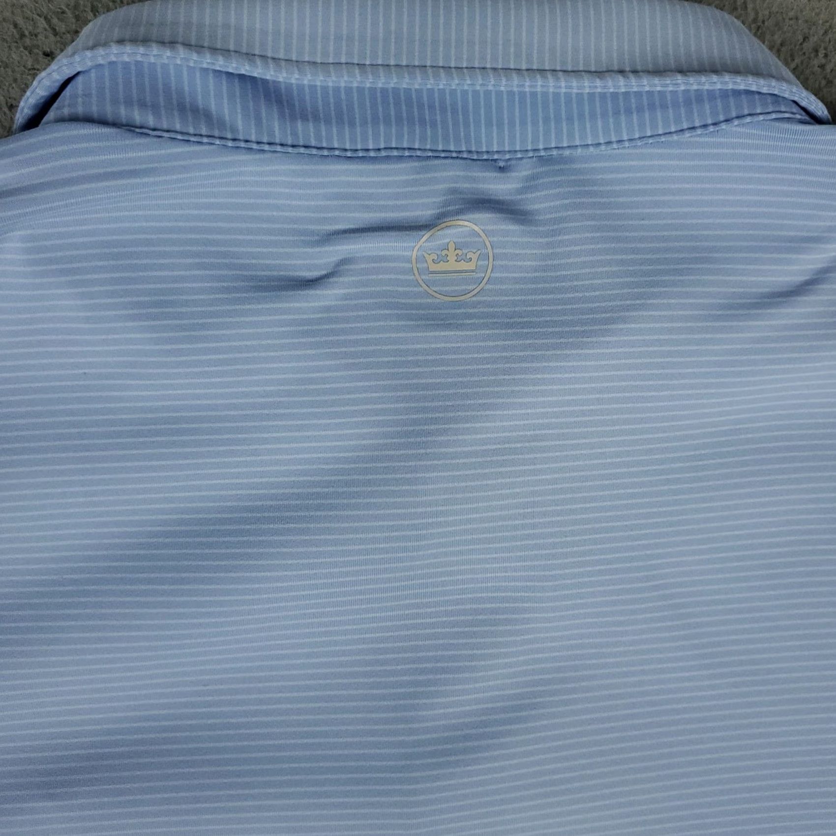 Peter Millar Peter Millar Polo Shirt Mens XL Blue Stripe Crown Crafted Golf Short Sleeve Size US XL / EU 56 / 4 - 3 Thumbnail