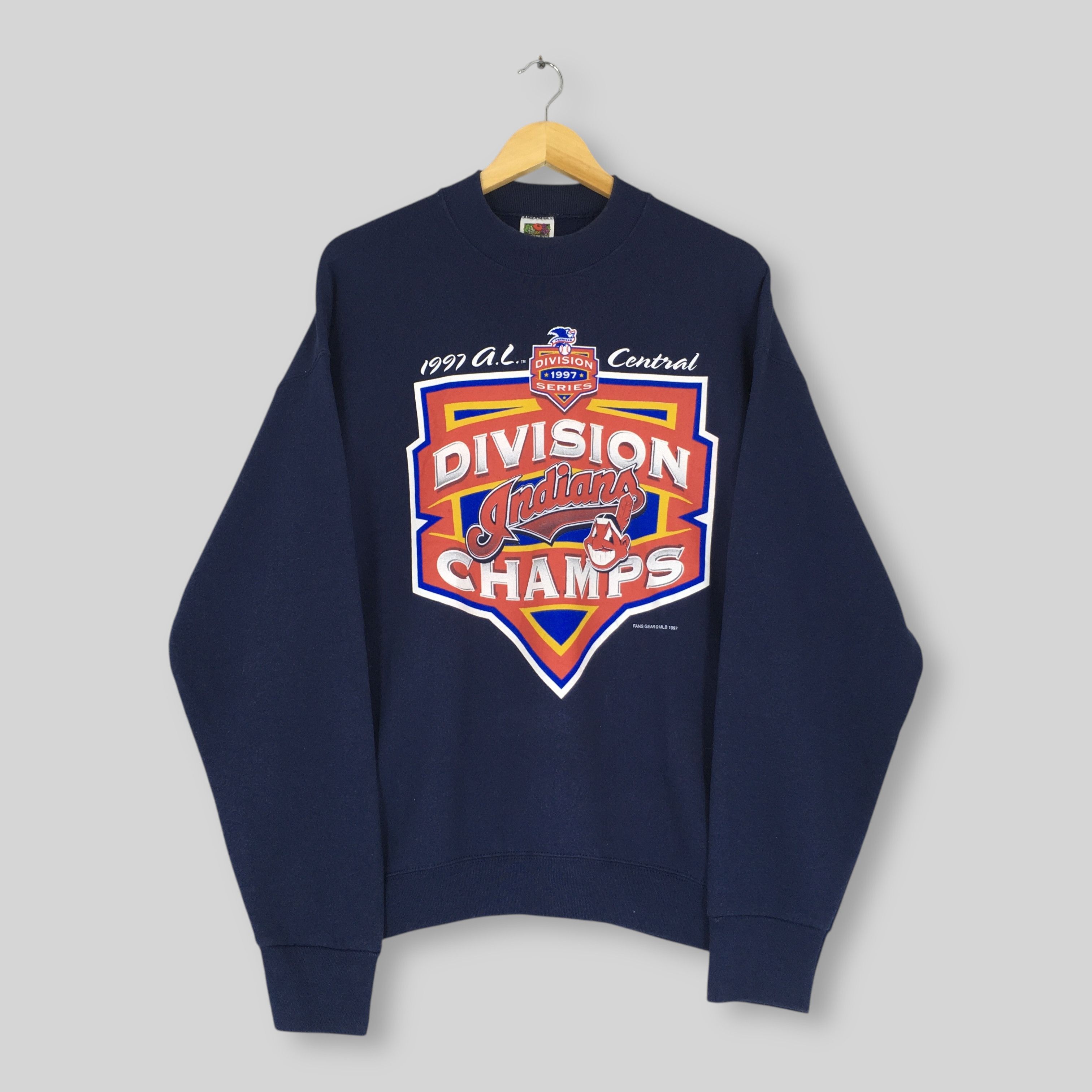 MLB × Vintage Vintage 90s Cleveland Indians MLB Sweatshirt Large Size US L / EU 52-54 / 3 - 1 Thumbnail