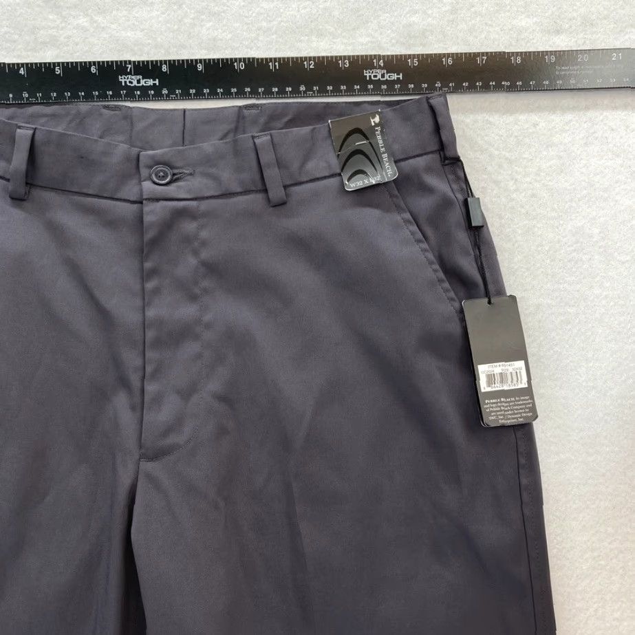 Vintage Pebble Beach Mens Golf Pants 32x32 Gray Performance Stretch Straight Leg Chino Regular Rise Front Flat Front Casual Pants Mens Size US 32 / EU 48 - 6 Thumbnail