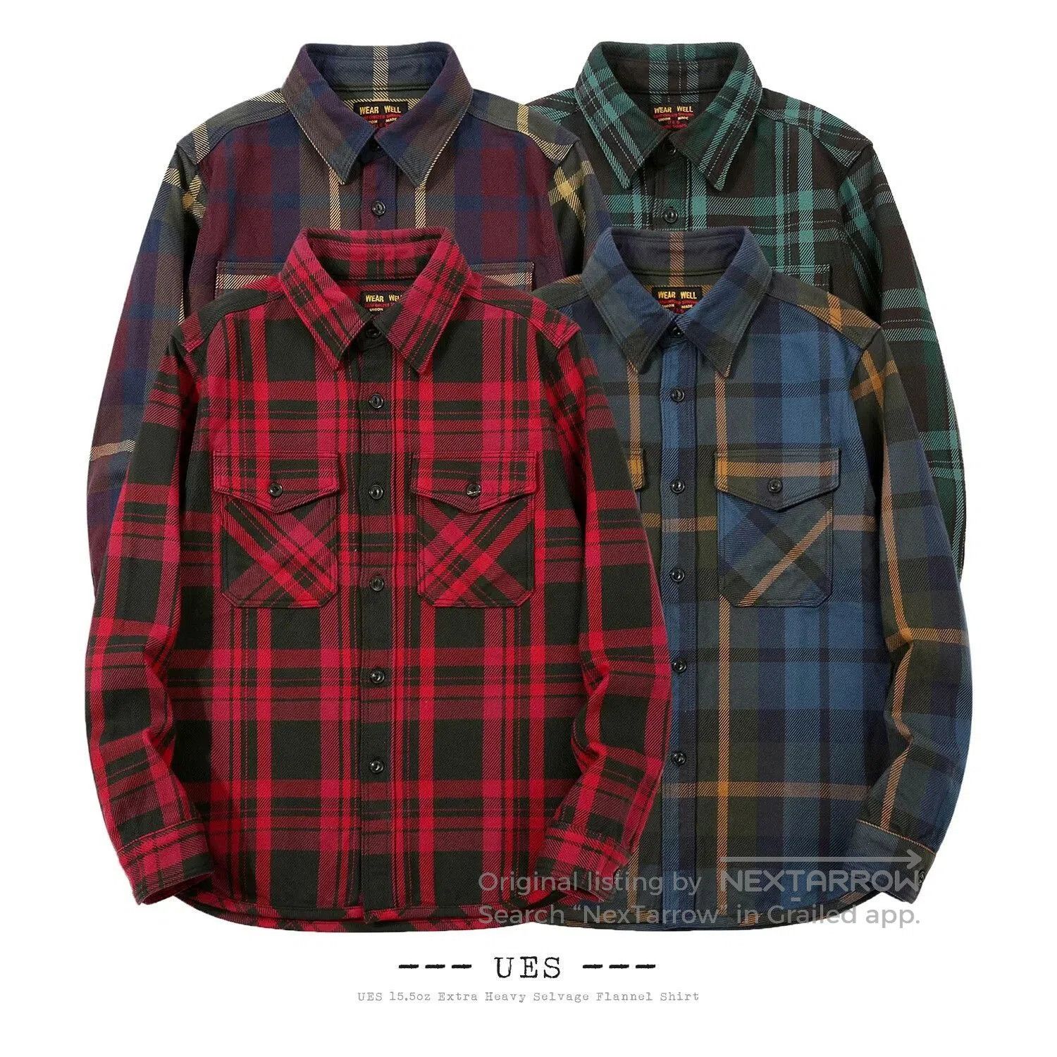 UES Japan UES 15.5oz Heavy Flannel Shirt. Size US XXL / EU 58 / 5 - 2 Thumbnail
