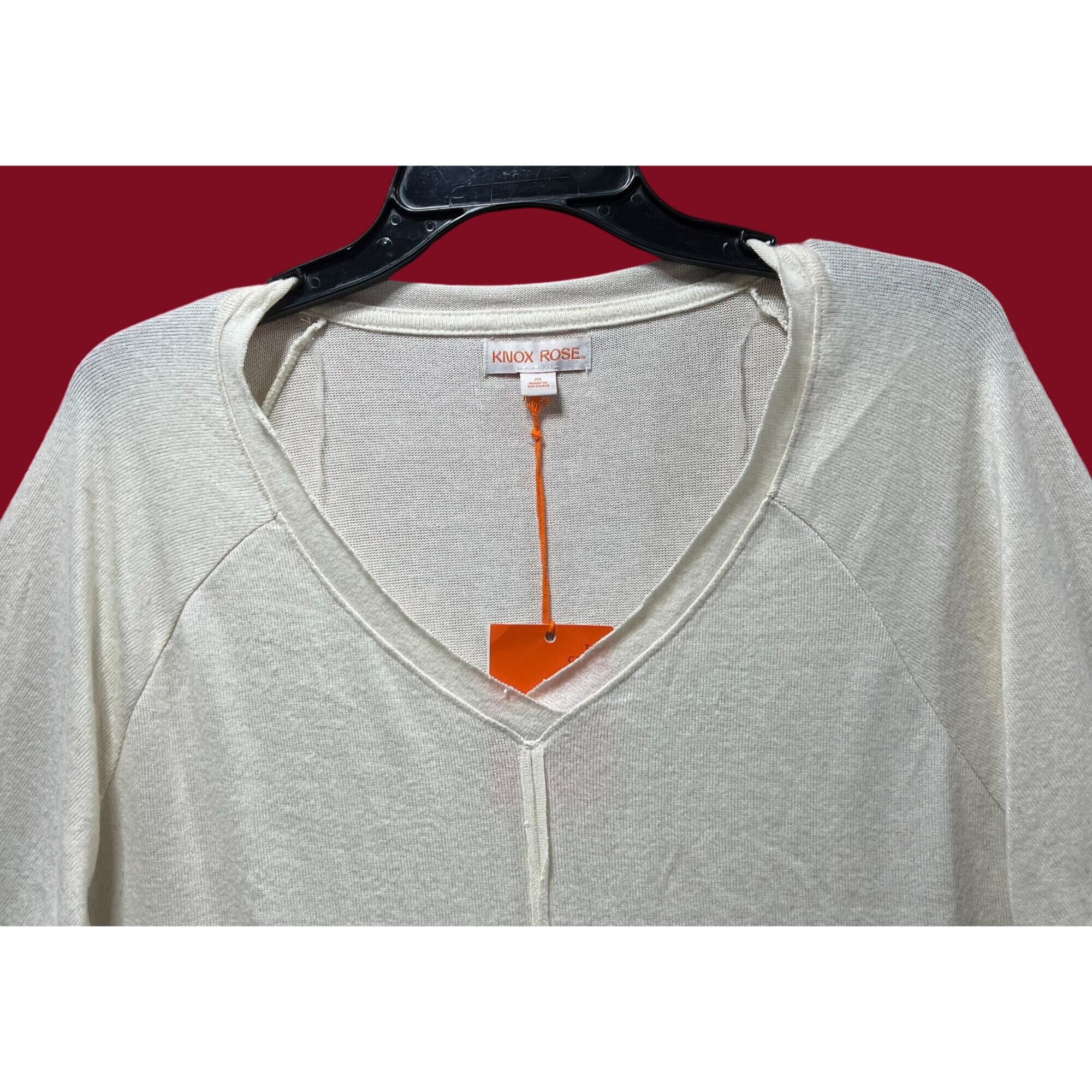 Other Knox Rose - Women's Blouse Knit Pullover Long Sleeve V-Neck Size M / US 6-8 / IT 42-44 - 11 Thumbnail