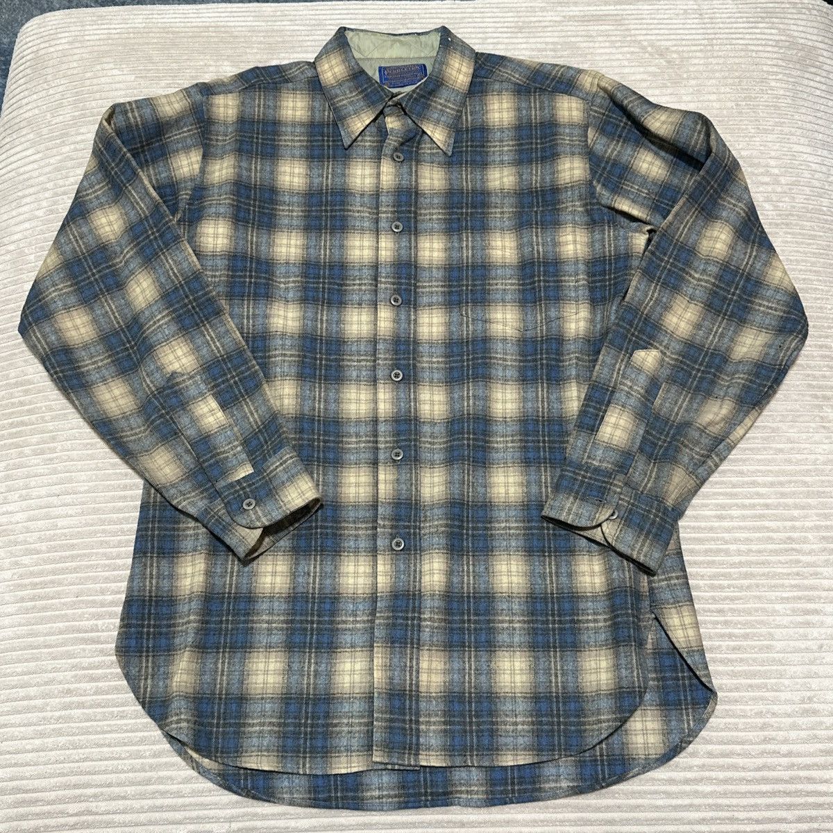 Pendleton Pendleton Men's Wool Plaid Flannel Button-Up Size M Vintage Size US M / EU 48-50 / 2 - 1 Thumbnail