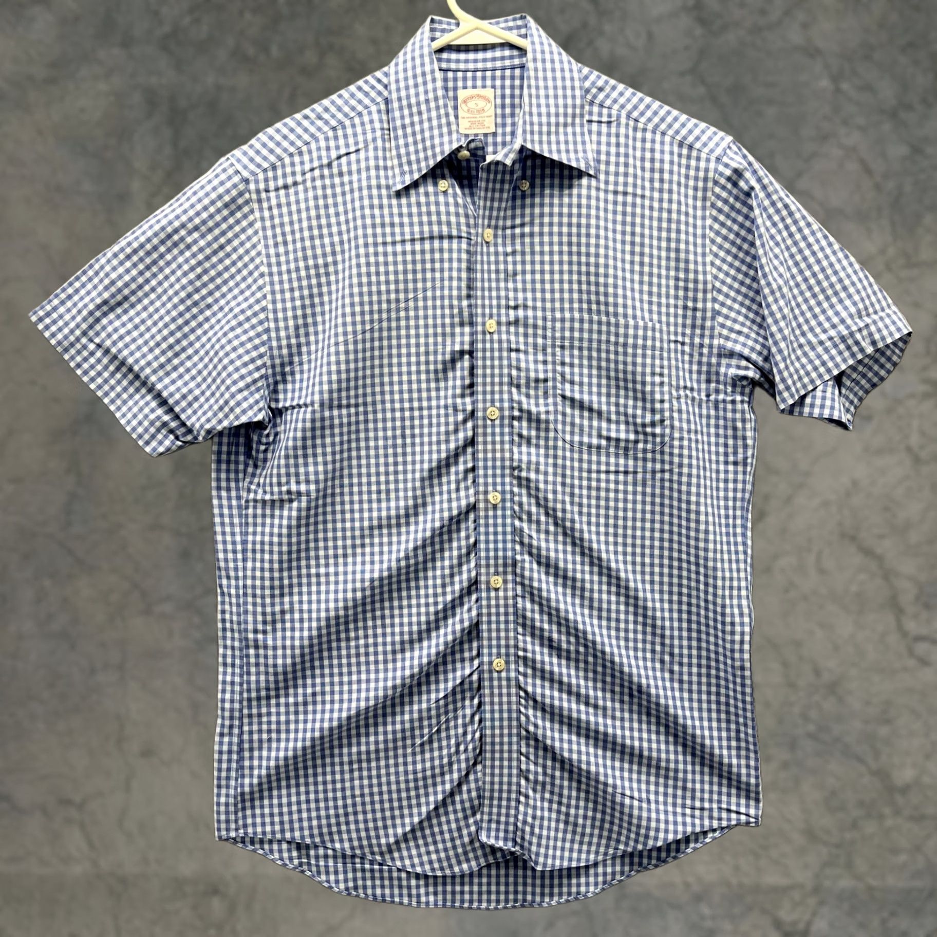 Brooks Brothers Brooks Brothers Shirt Mens S Blue Check Short Sleeve Button Front Casual Size US S / EU 44-46 / 1 - 1 Thumbnail