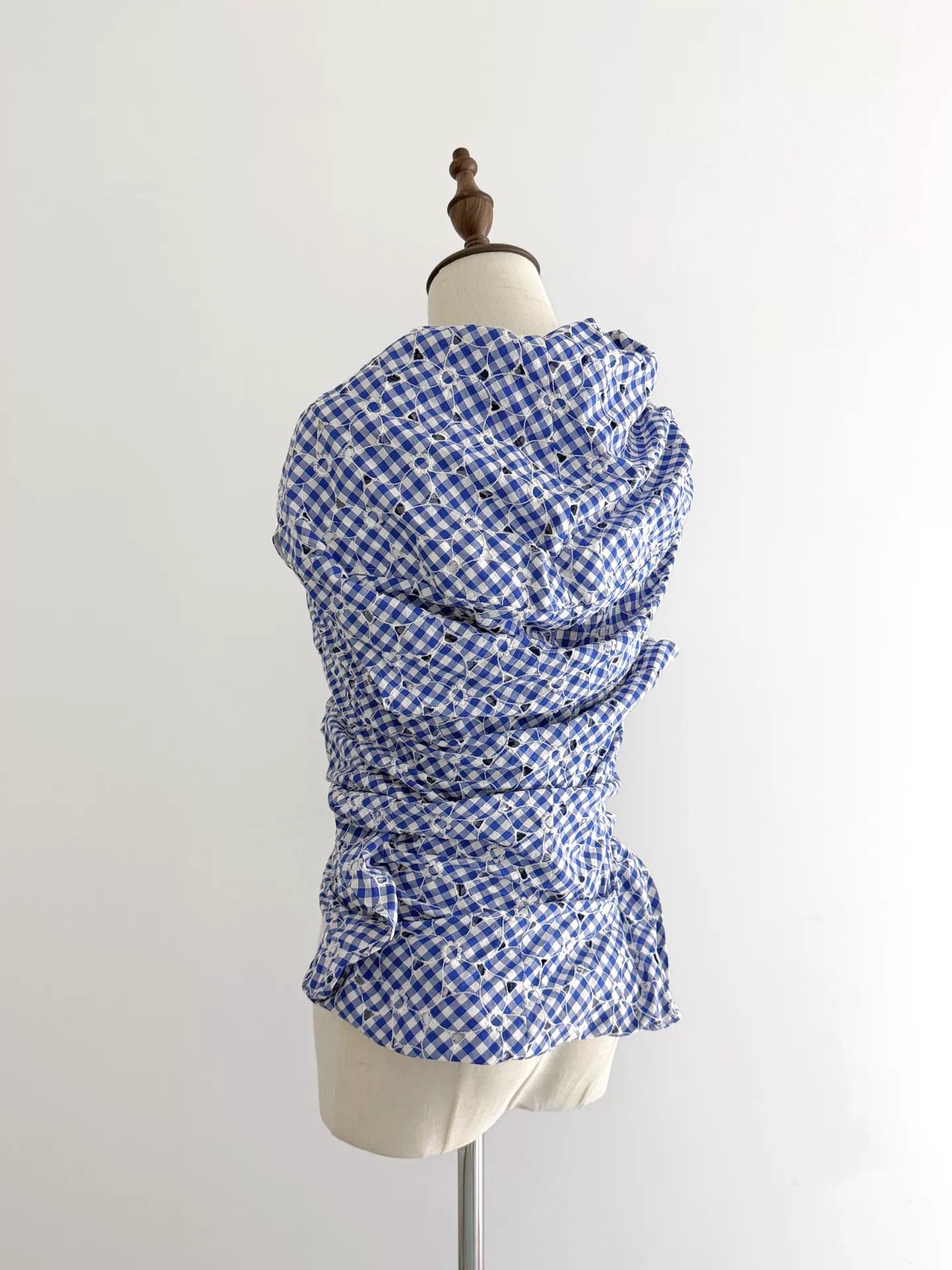 Junya Watanabe Junya Watanabe Check Embroidered Twisted Top S Size S / US 4 / IT 40 - 6 Thumbnail