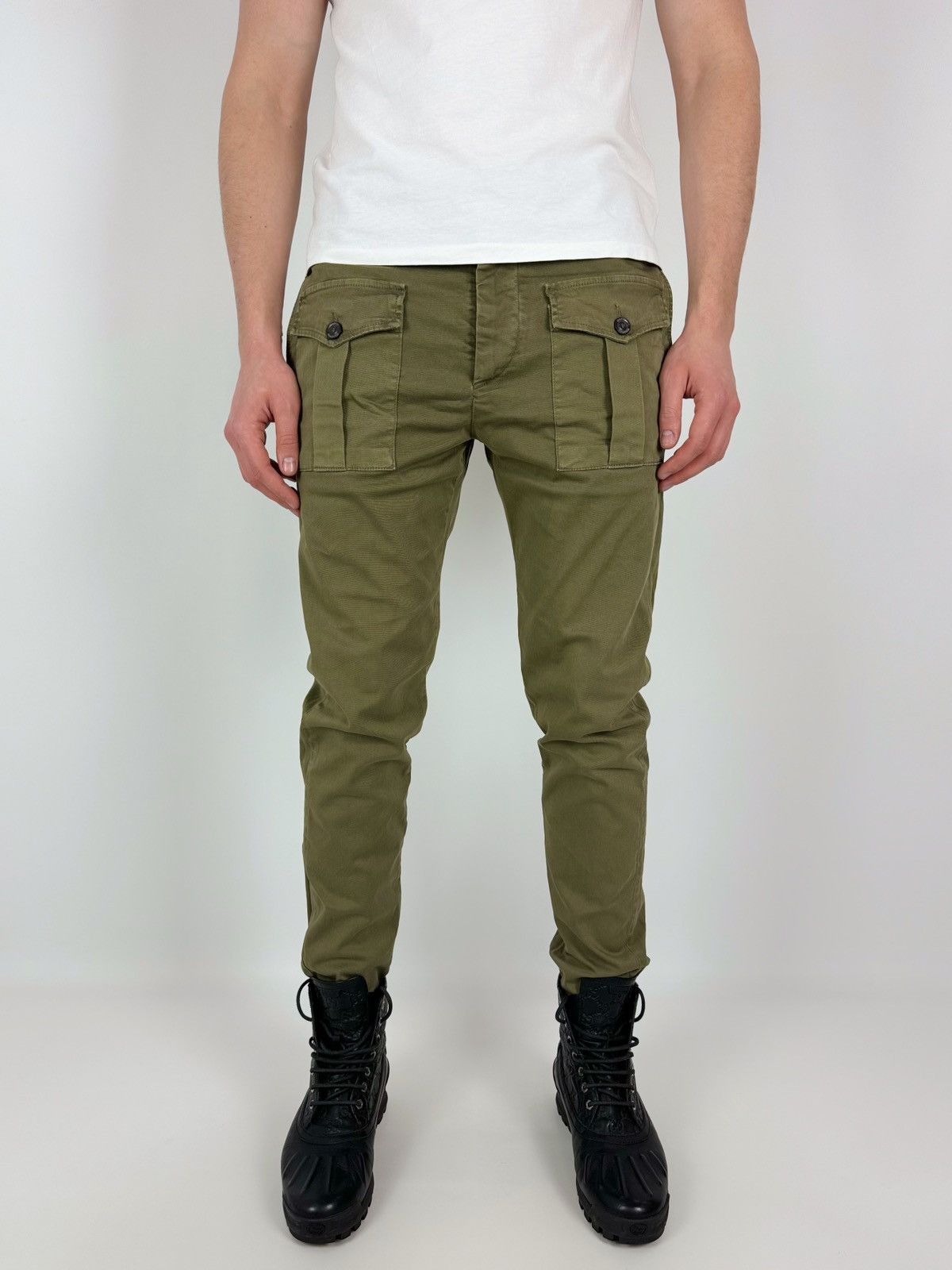 Designer Maurizio Massimino Front Pockets Designer Chino Pants Size US 34 / EU 50 - 1 Thumbnail