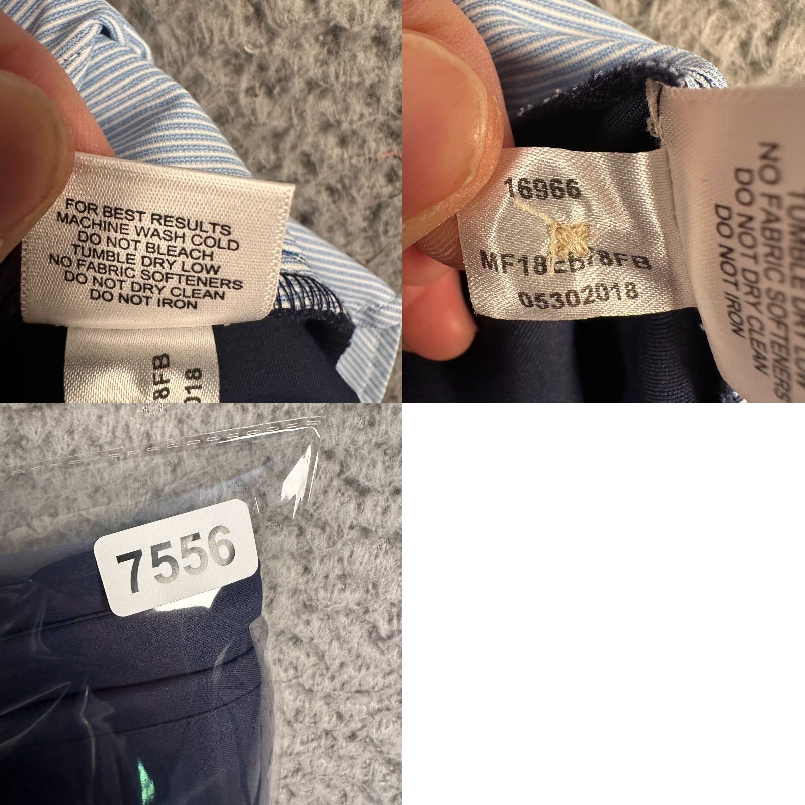 Peter Millar Peter Millar Durham Performance Golf Pants Mens 35x32 Navy Blue Chino Straight Regular Front Flat Pocket Pockets Size US 35 - 9 Thumbnail
