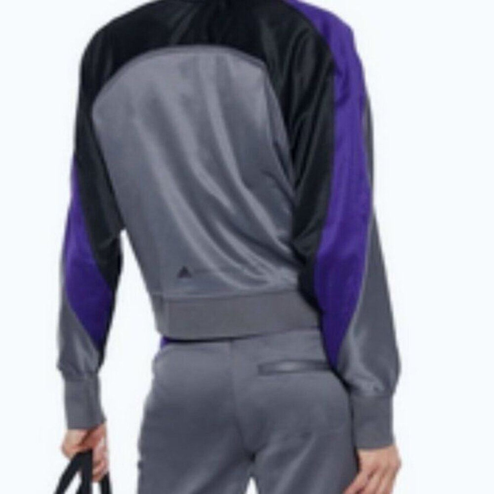 Adidas × Stella McCartney Adidas by Stella McCartney Printed fleece track jacket grey Size M / US 6-8 / IT 42-44 - 4 Thumbnail