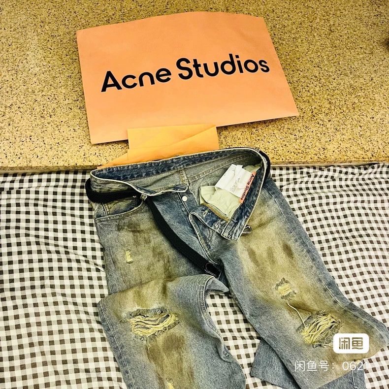 Acne Studios acne studios Mud stained dirty and ripped pants 2502-Nextar Size US 30 / EU 46 - 1 Thumbnail