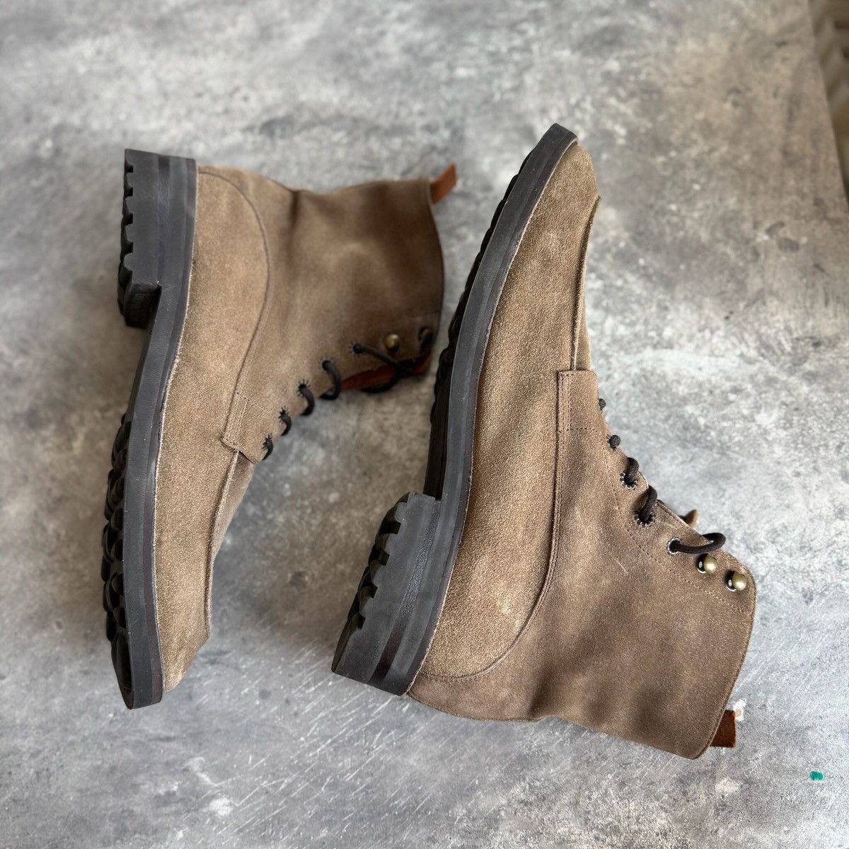 Designer × Vintage Italian Handmade Suede Chukka Boots Size US 11.5 / EU 44-45 - 2 Thumbnail