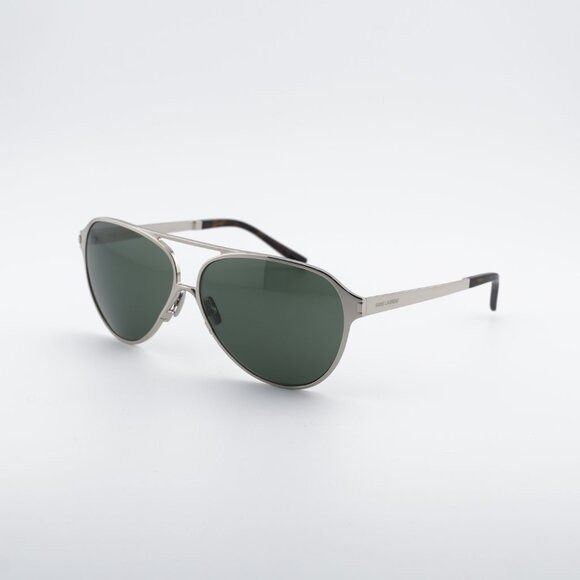 Saint Laurent Paris Saint Laurent SL734 002 Sunglasses Silver Aviator Frame Size ONE SIZE - 8 Thumbnail
