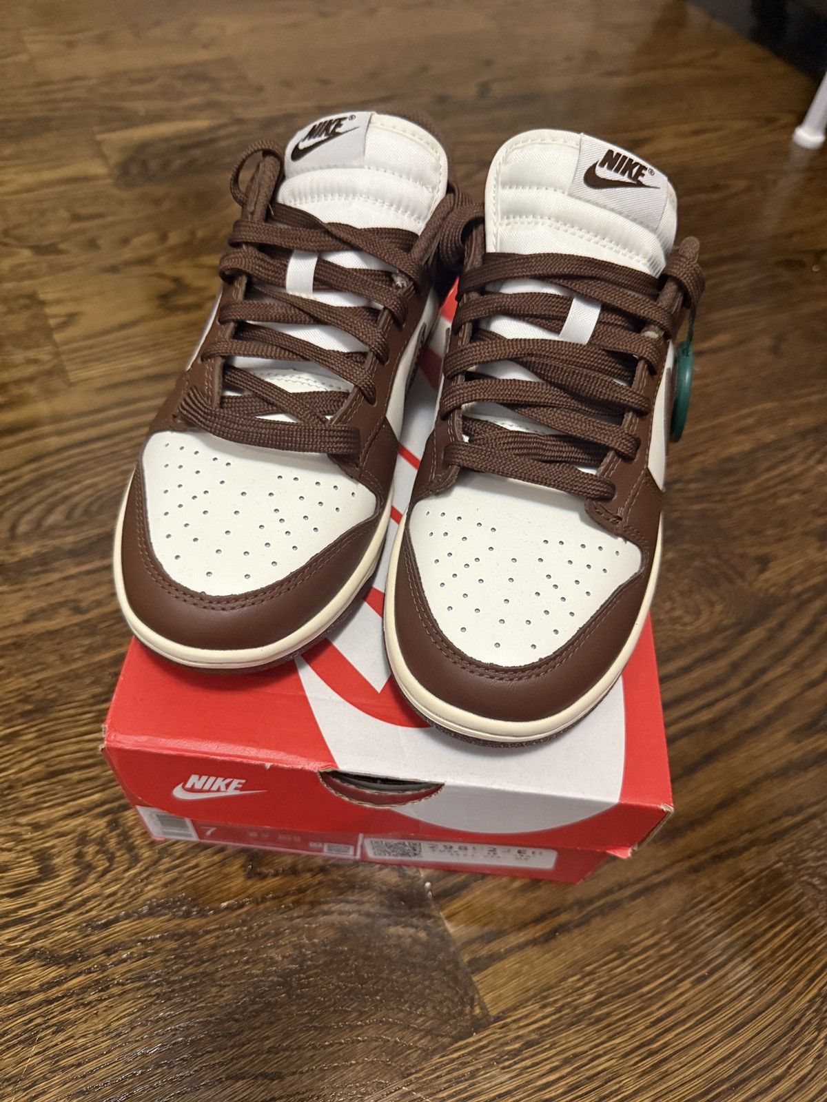 Nike Brown and White Nike Dunk Low Size US 7 / IT 37 - 5 Thumbnail