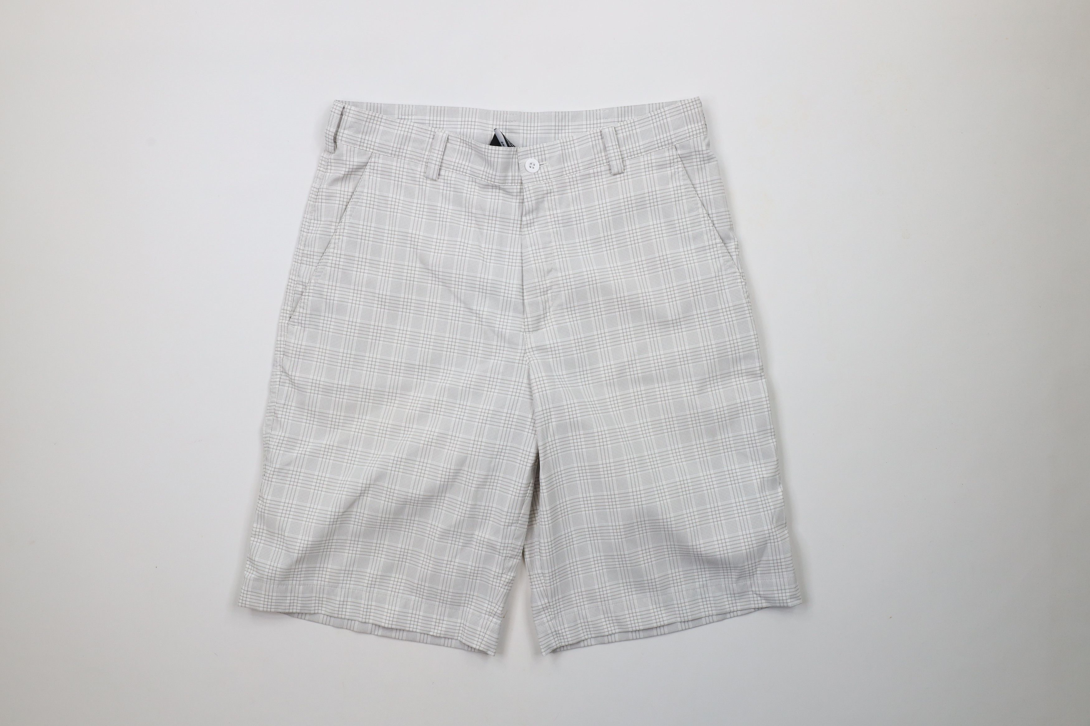 Nike × Vintage Nike Golf Dri-Fit Stretch Golfing Chino Shorts Gray Plaid Size US 30 / EU 46 - 1 Thumbnail