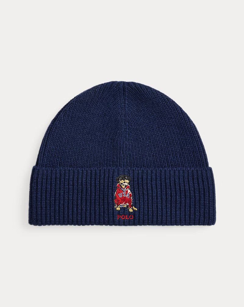 Polo Ralph Lauren Polo Ralph Lauren Embroidered Dog Beanie Navy USA Logo Dog Size ONE SIZE - 1 Thumbnail