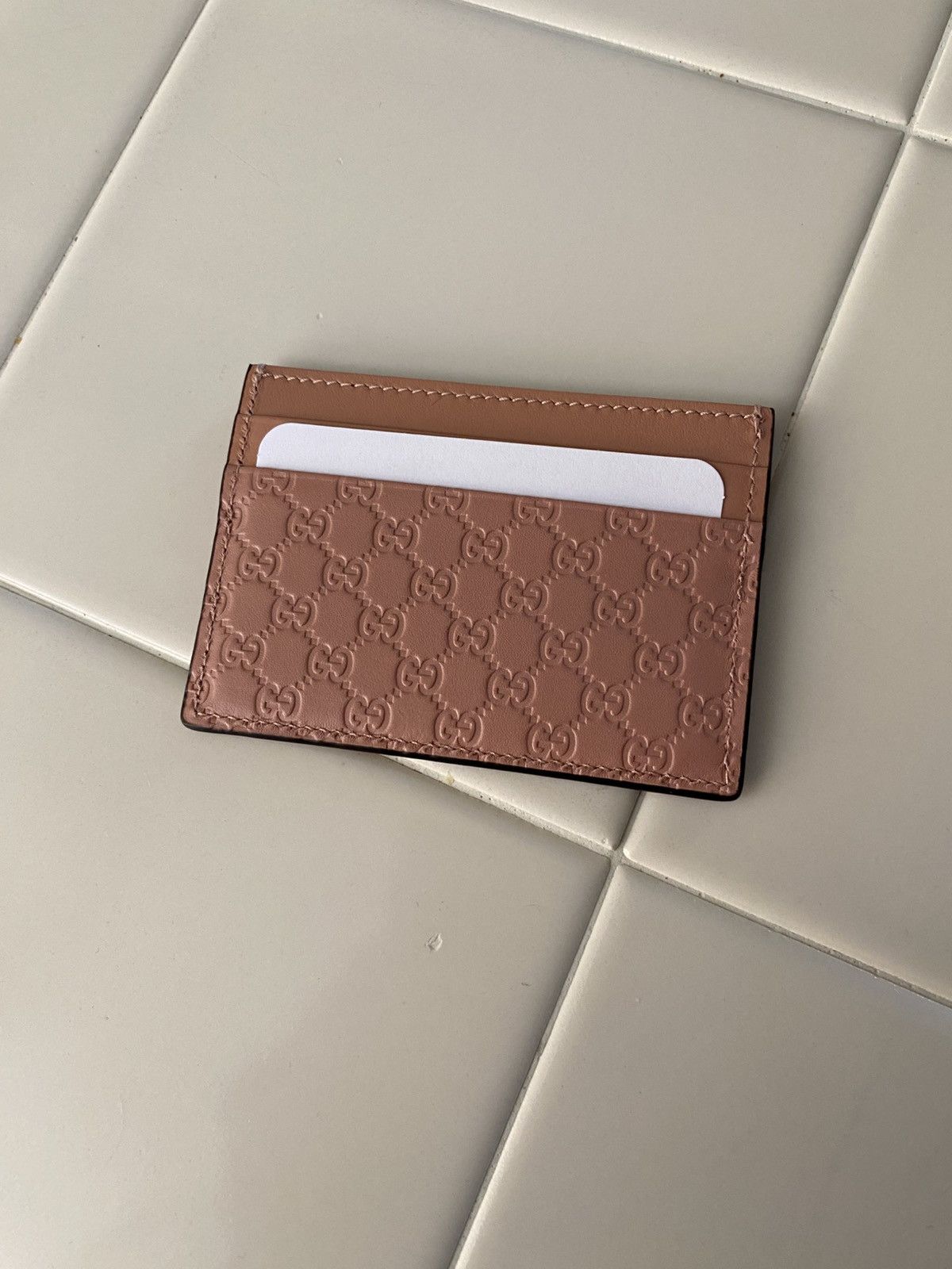 Gucci Gucci GG Monogram Pink Card Holder New Size ONE SIZE - 7 Thumbnail