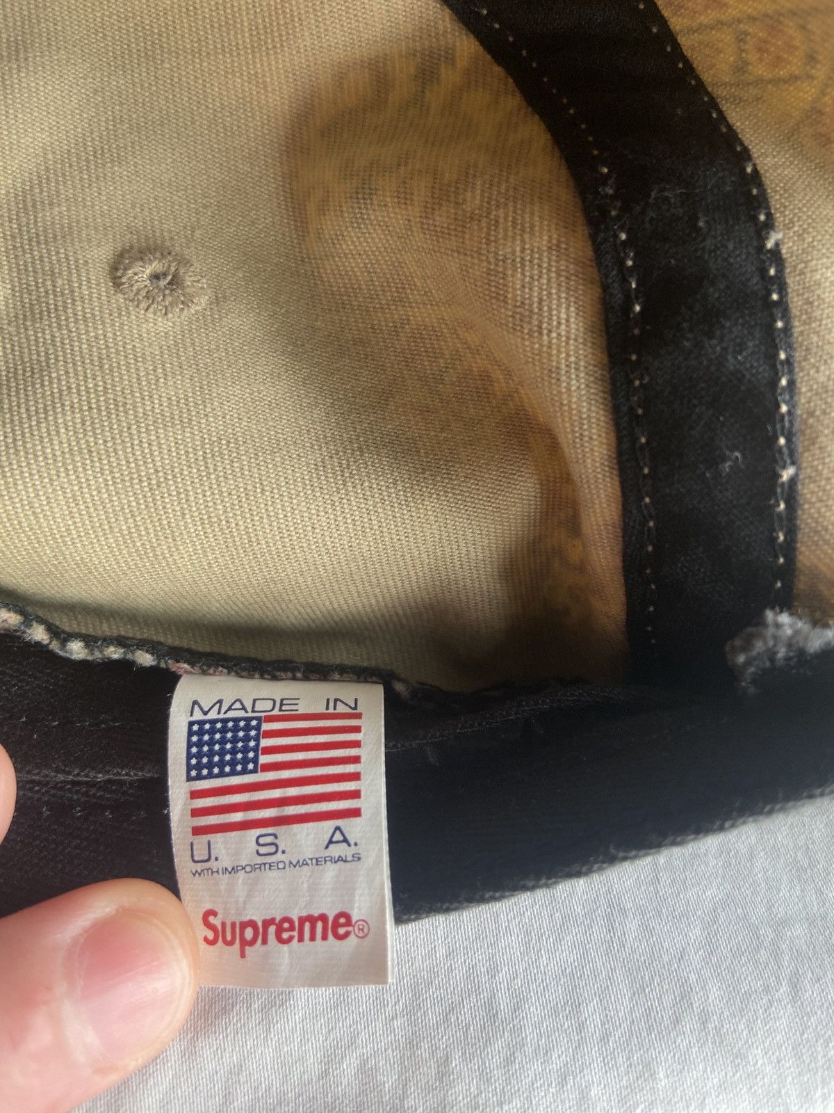 Supreme Supreme Washed Chino Twill Camp Hat (floral cards) Size ONE SIZE - 7 Thumbnail