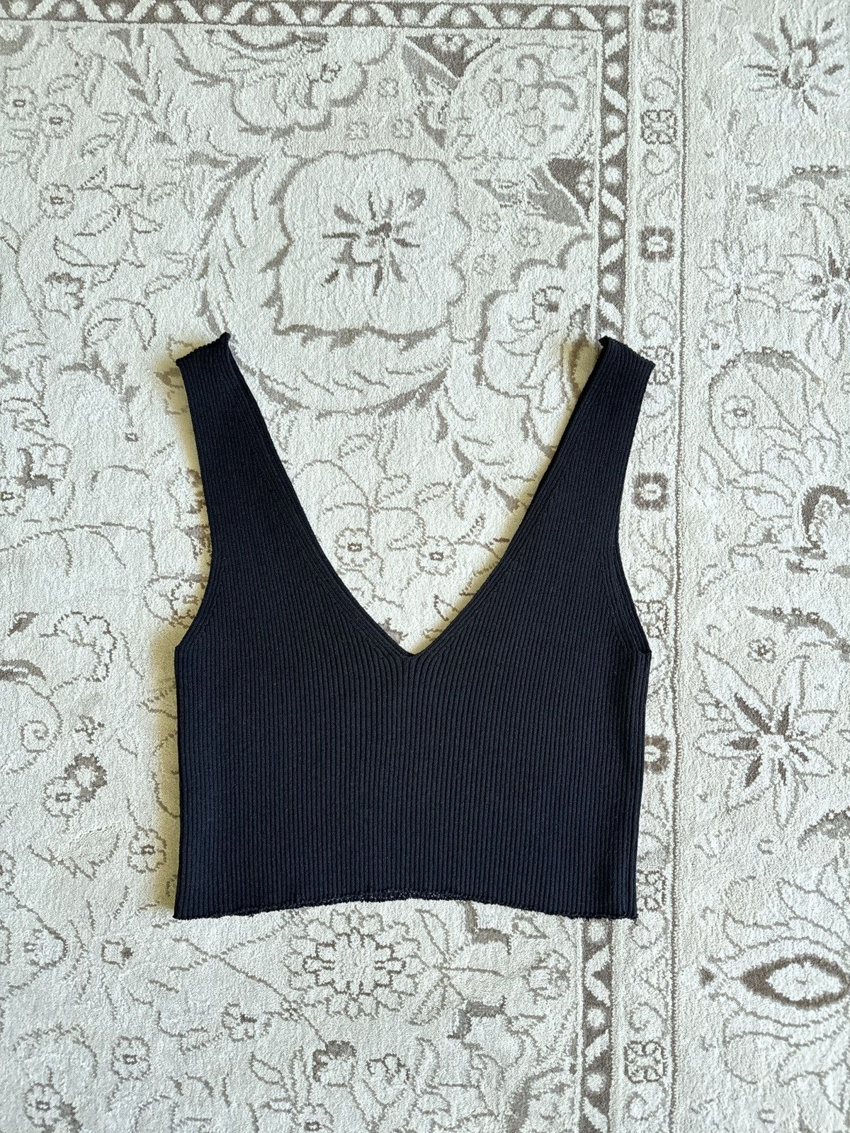 Roberto Cavalli Vintage Y2K Roberto Cavalli Ribbed Crop Top V-Neck Avantgard Size XS / US 0-2 / IT 36-38 - 9 Thumbnail