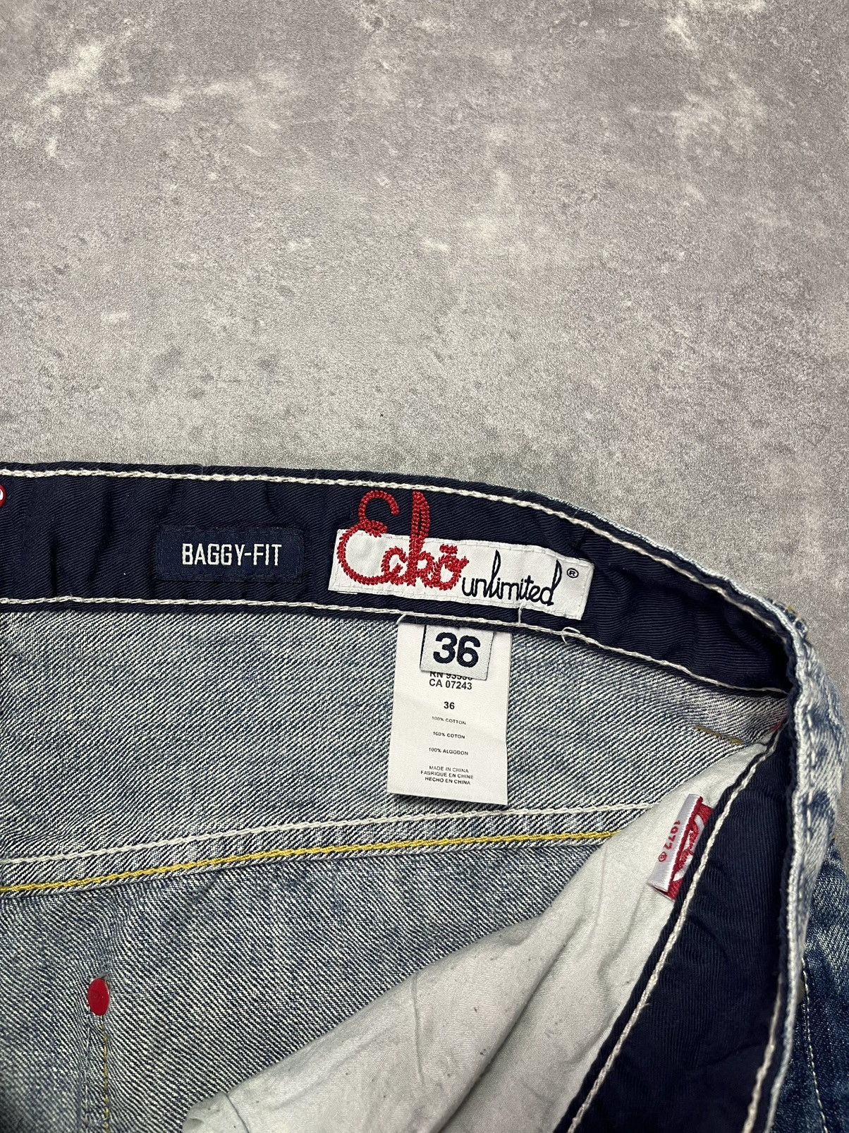 Ecko Unltd. Ecko Unlimited Embroidered Y2K Baggy Fit Denim Jeans 36 Rare Size US 36 / EU 52 - 7 Thumbnail