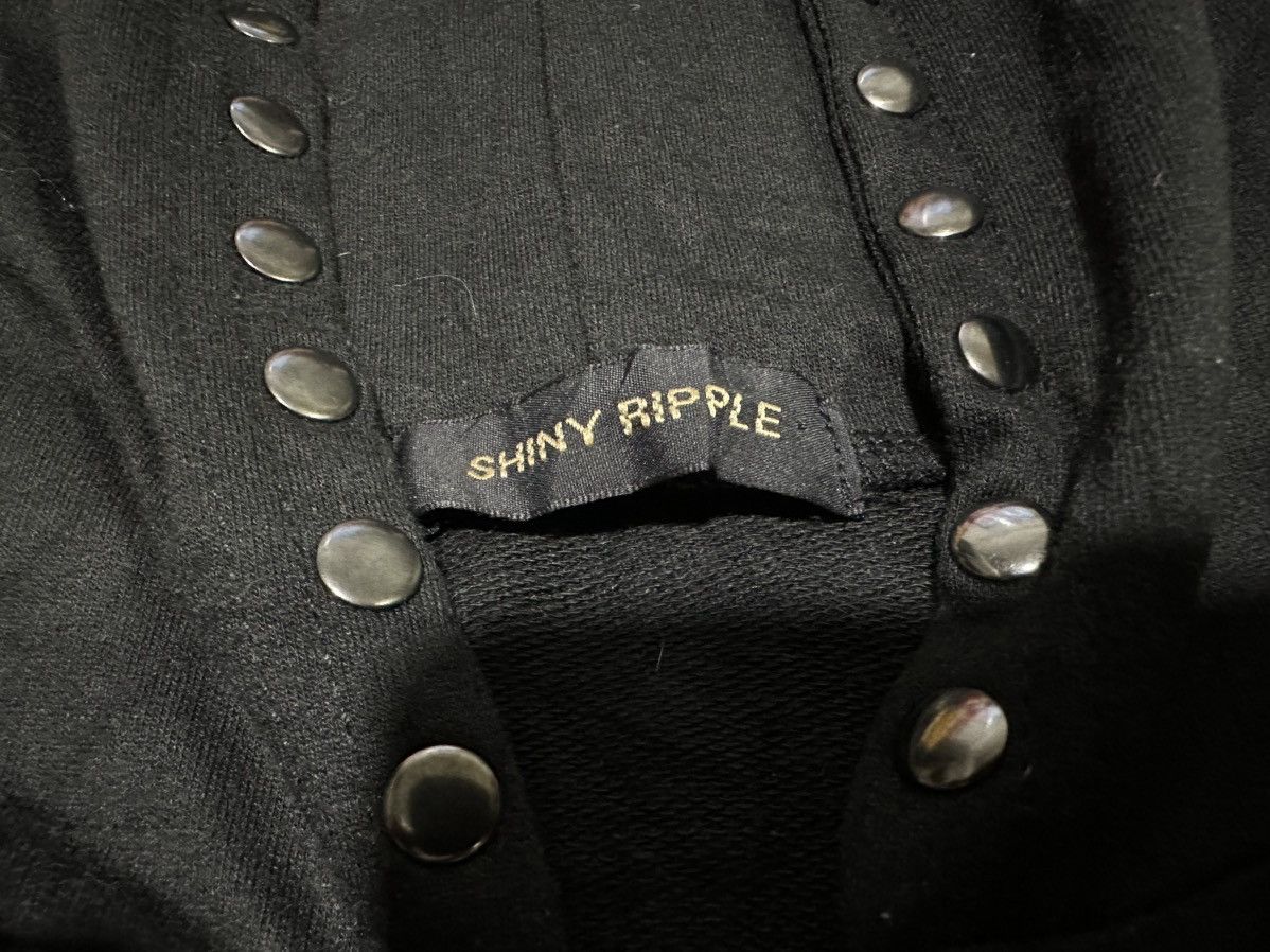 Japanese Brand 🔥Sick Y2K Shiny Ripple Studded Leather Hoodie Size US L / EU 52-54 / 3 - 5 Thumbnail