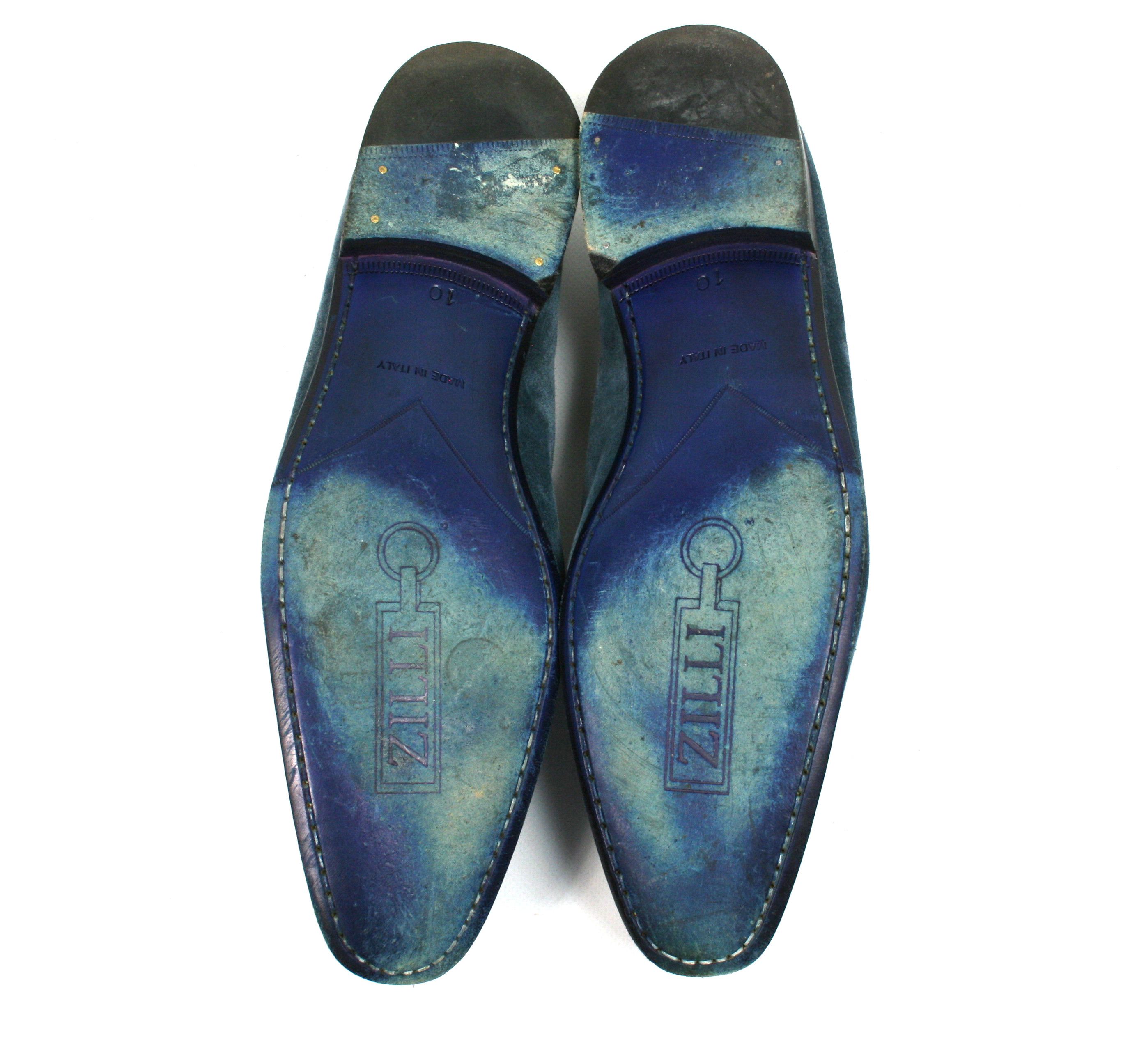 Zilli Suede Ostrich Leather Loafers Size US 11 / EU 44 - 9 Thumbnail