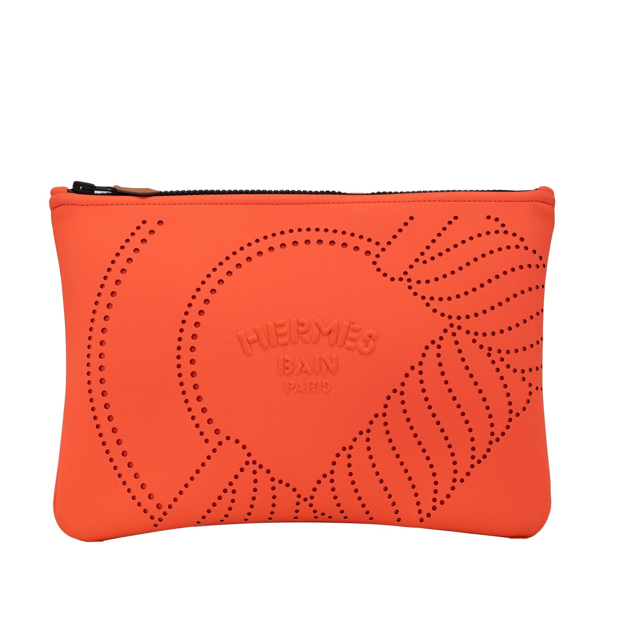 Hermes Hermès Medium Neoprene Neobain Canoe H Case Orange Size ONE SIZE - 1 Preview