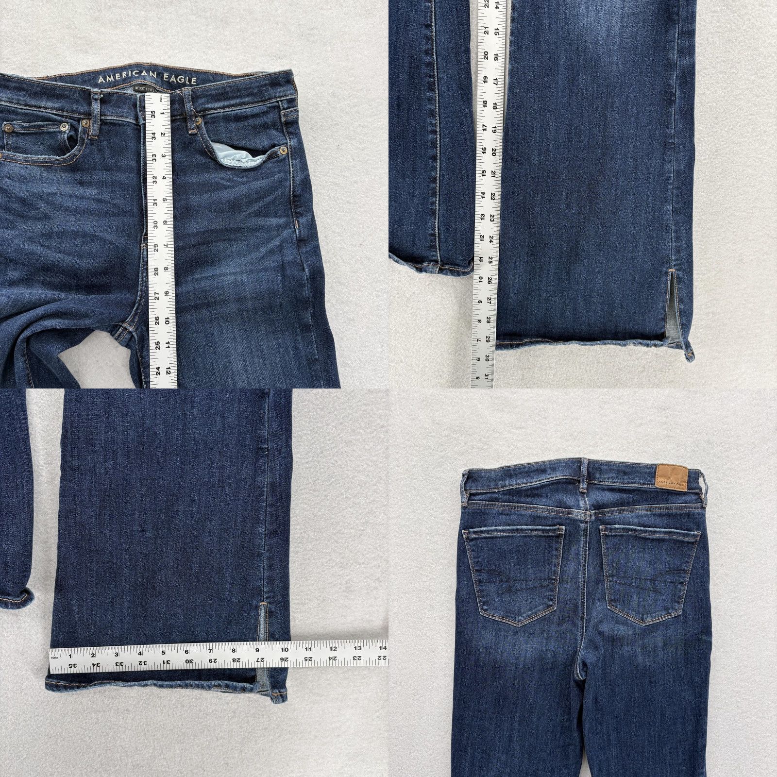 American Eagle Outfitters American Eagle Jeans Womens 8 Blue Medium Wash Flared Stretch Denim Rise High 29in 5-Pocket Zipper Button Slim Casual Shirts & Jeans Size 30" / US 8 / IT 44 - 8 Thumbnail
