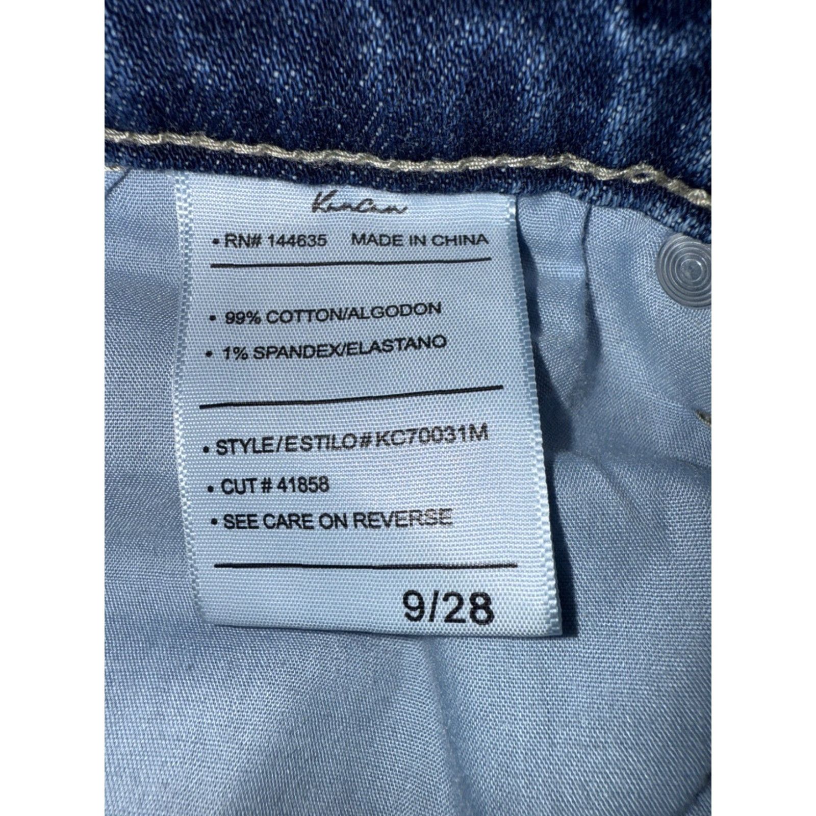 Vintage VINTAGE KanCan Estilo High Rise Jeans Women’s 28 Blue Denim Wide Leg 5-Pocket Stretch Raw Hem Womens Jeans Size 28" / US 6 / IT 42 - 4 Thumbnail