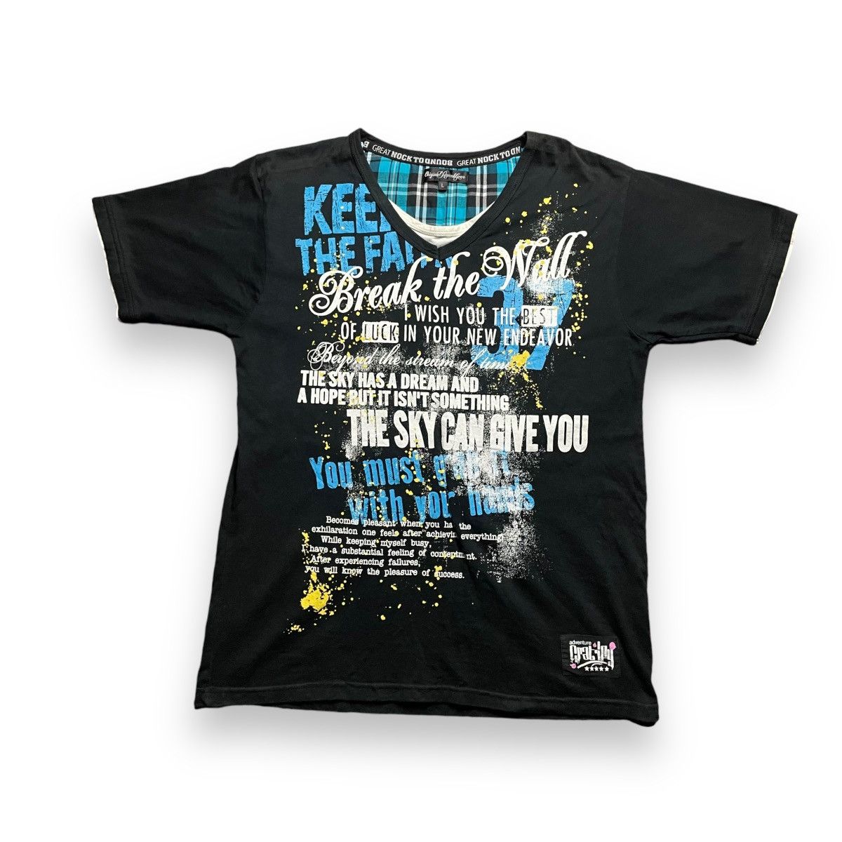 If Six Was Nine × Japanese Brand × Le Grande Bleu (L.G.B.) 🇯🇵 Y2K ORIGINAL REMAK GEAR POEM DOUBLE LAYER TSHIRT Size US L / EU 52-54 / 3 - 1 Thumbnail