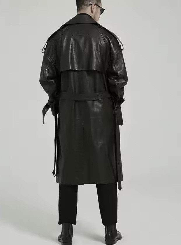 Other Designer PU Leather Casual Trench Midi Coat With Belt Size US L / EU 52-54 / 3 - 6 Thumbnail
