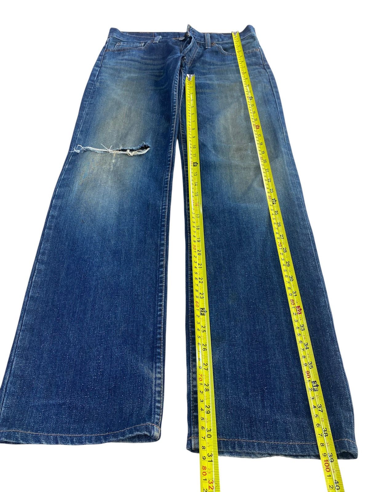 Levi's Levi’s 522 Faded Wash Ripped Style Straight Cut Jeans Size US 30 / EU 46 - 7 Thumbnail