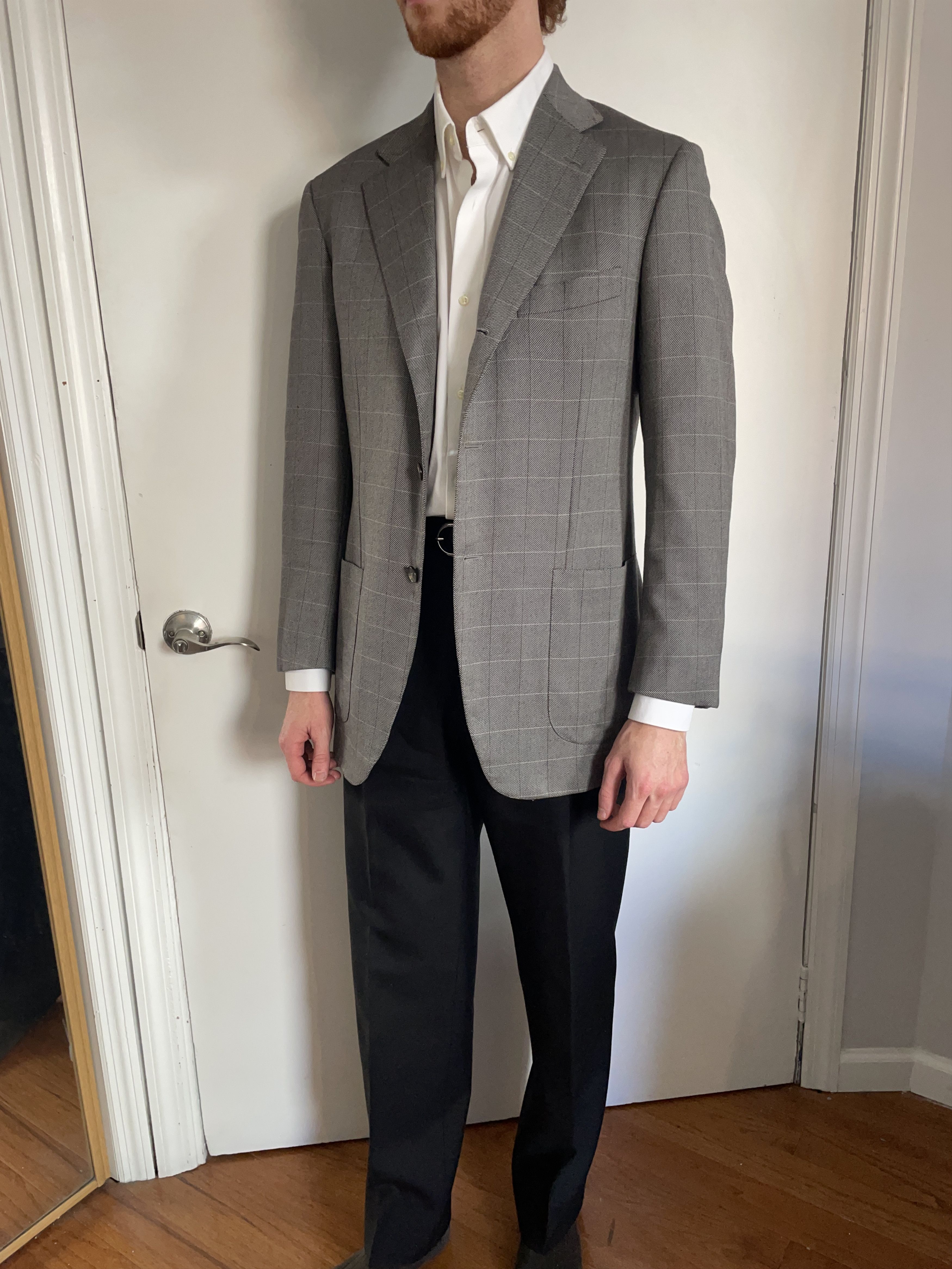 Dillard's Grey Check Blazer Size 38R - 1 Thumbnail
